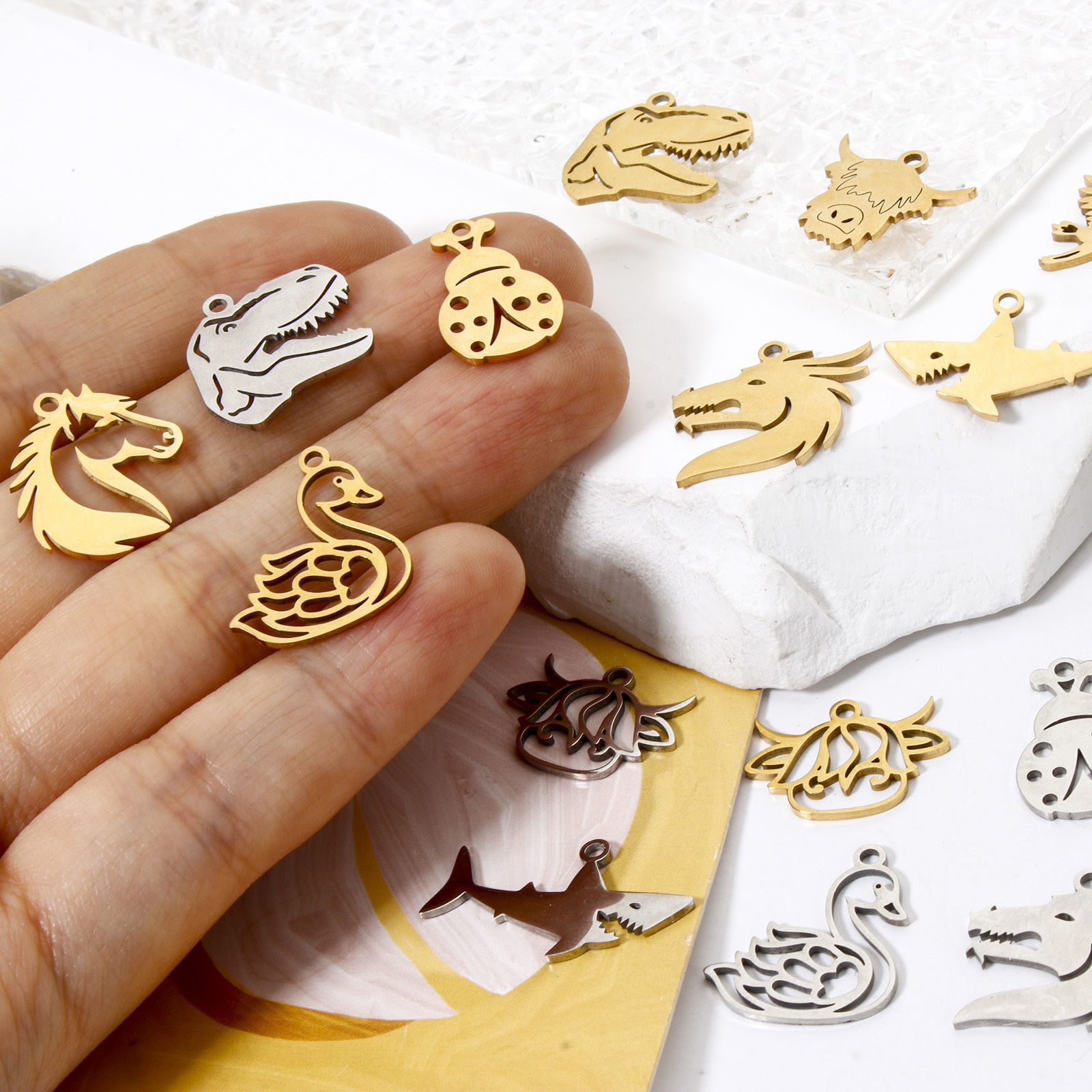 Bild von 304 Edelstahl Charms Tier Insekt Hohl