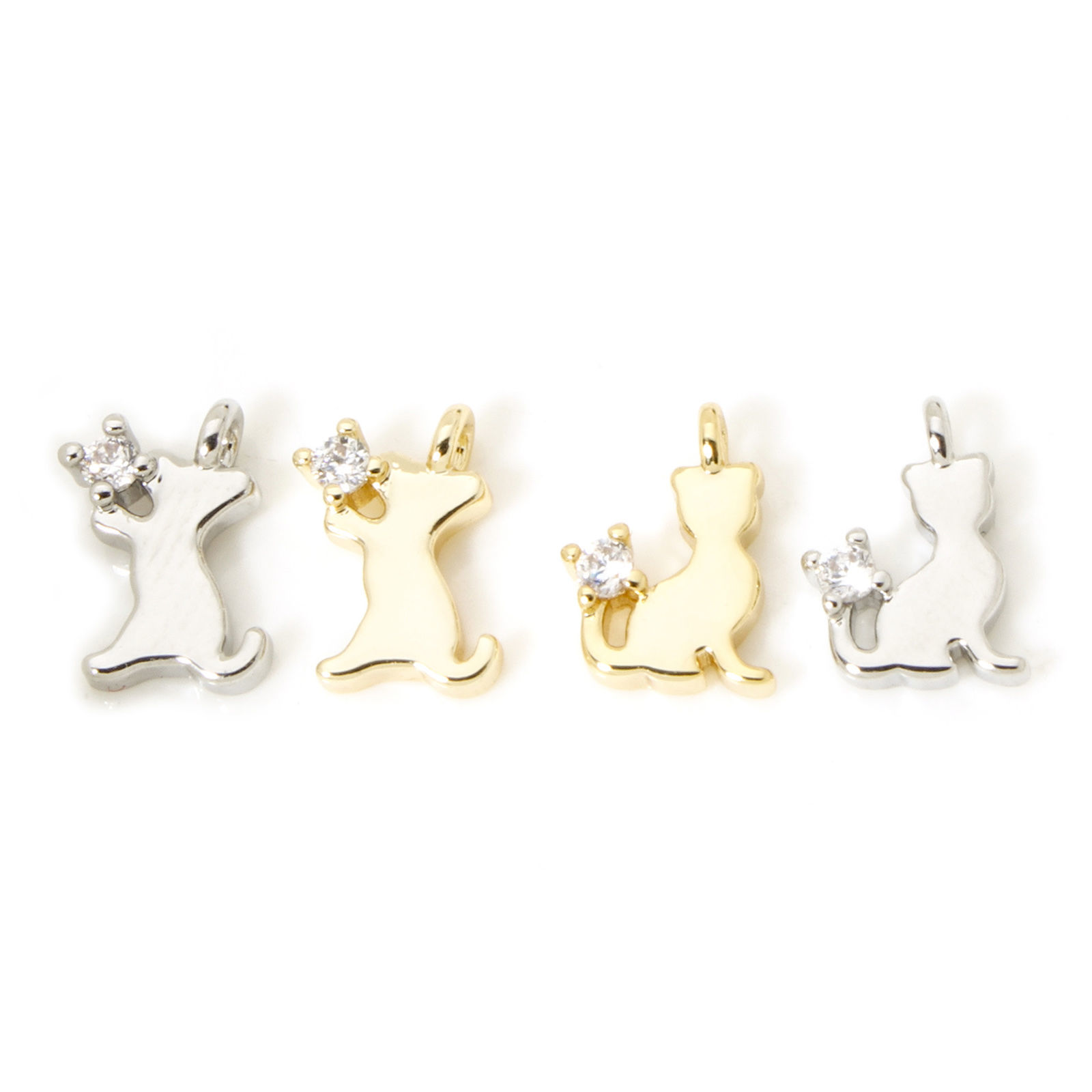 Bild von Messing Charms Bunt Klar Zirkonia