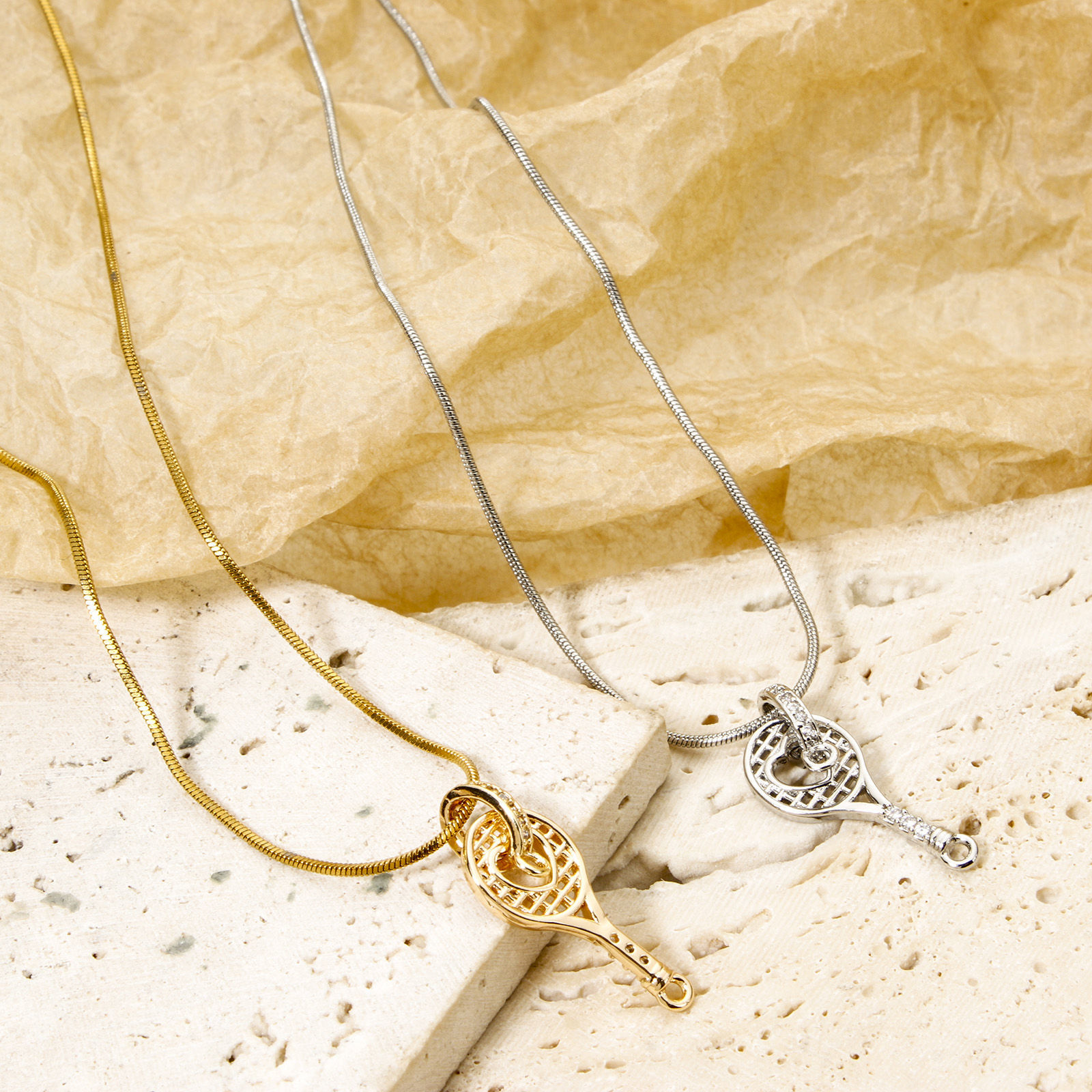 Изображение 1 ШТ Экологичный Латунь спорт Соединители Подвески Подвески фурнитуры Ракетка настоящее золото с покрытием Бижутерия усыпанная мелким фианит Прозрачный Искусственный Циркон 26мм x 8.5мм