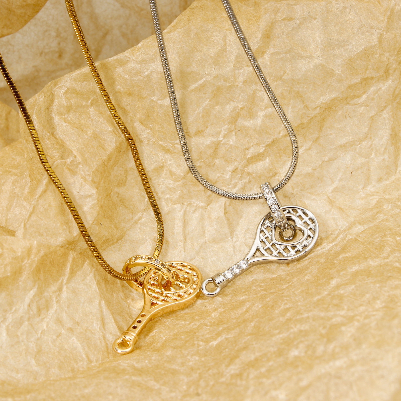 Изображение 1 ШТ Экологичный Латунь спорт Соединители Подвески Подвески фурнитуры Ракетка настоящее золото с покрытием Бижутерия усыпанная мелким фианит Прозрачный Искусственный Циркон 26мм x 8.5мм