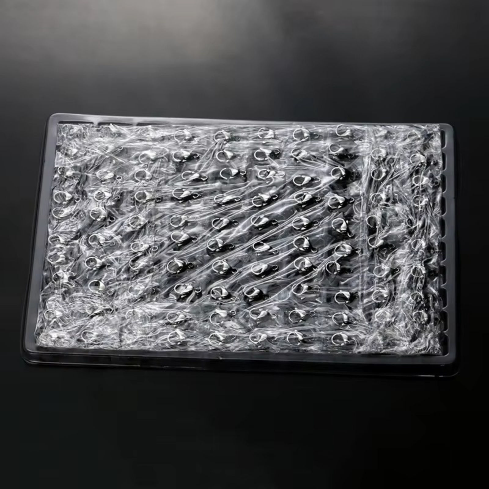 Picture of 304 Stainless Steel Lobster Clasp Findings Silver Tone Polished