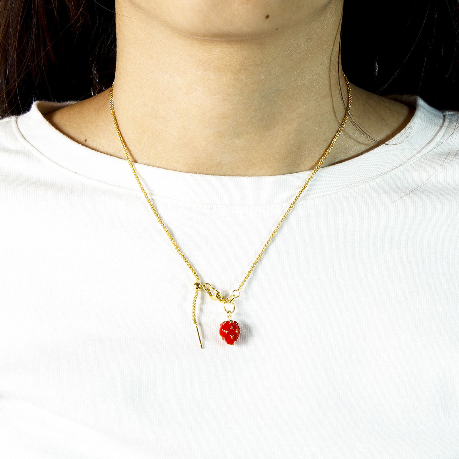 Picture of Eco-friendly Brass Adjustable Slider/ Slide Bolo Necklace 18K Real Gold Plated With Adjustable Silicone Core 45cm(17.7") long