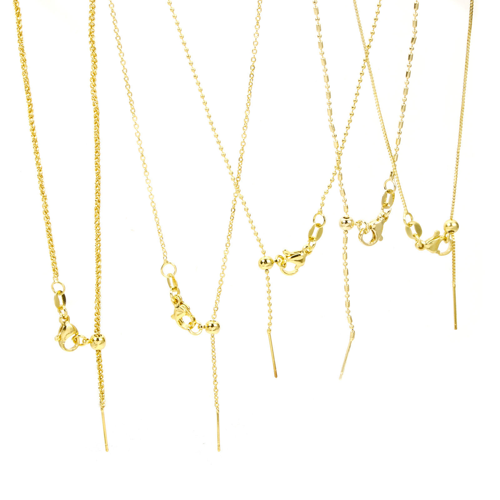 Picture of Eco-friendly Brass Adjustable Slider/ Slide Bolo Necklace 18K Real Gold Plated With Adjustable Silicone Core 45cm(17.7") long