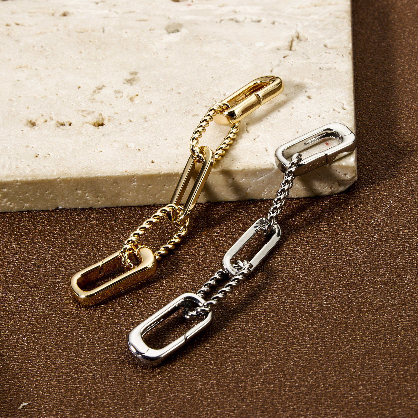 Bild von Umweltfreundlich Messing Steckverbinder Verschluss Oval Echtgold plattiert 7cm x 0.8cm