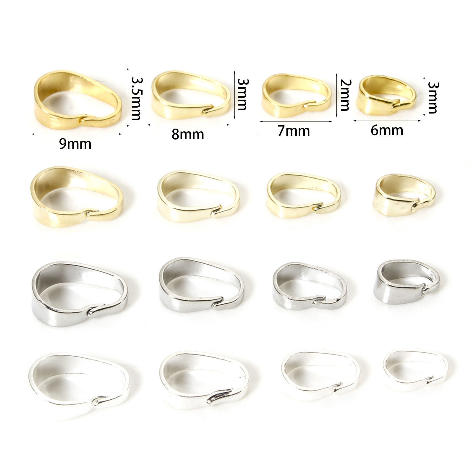 Picture of Eco-friendly Brass Pendant Pinch Bails Clasps Real Gold Plated