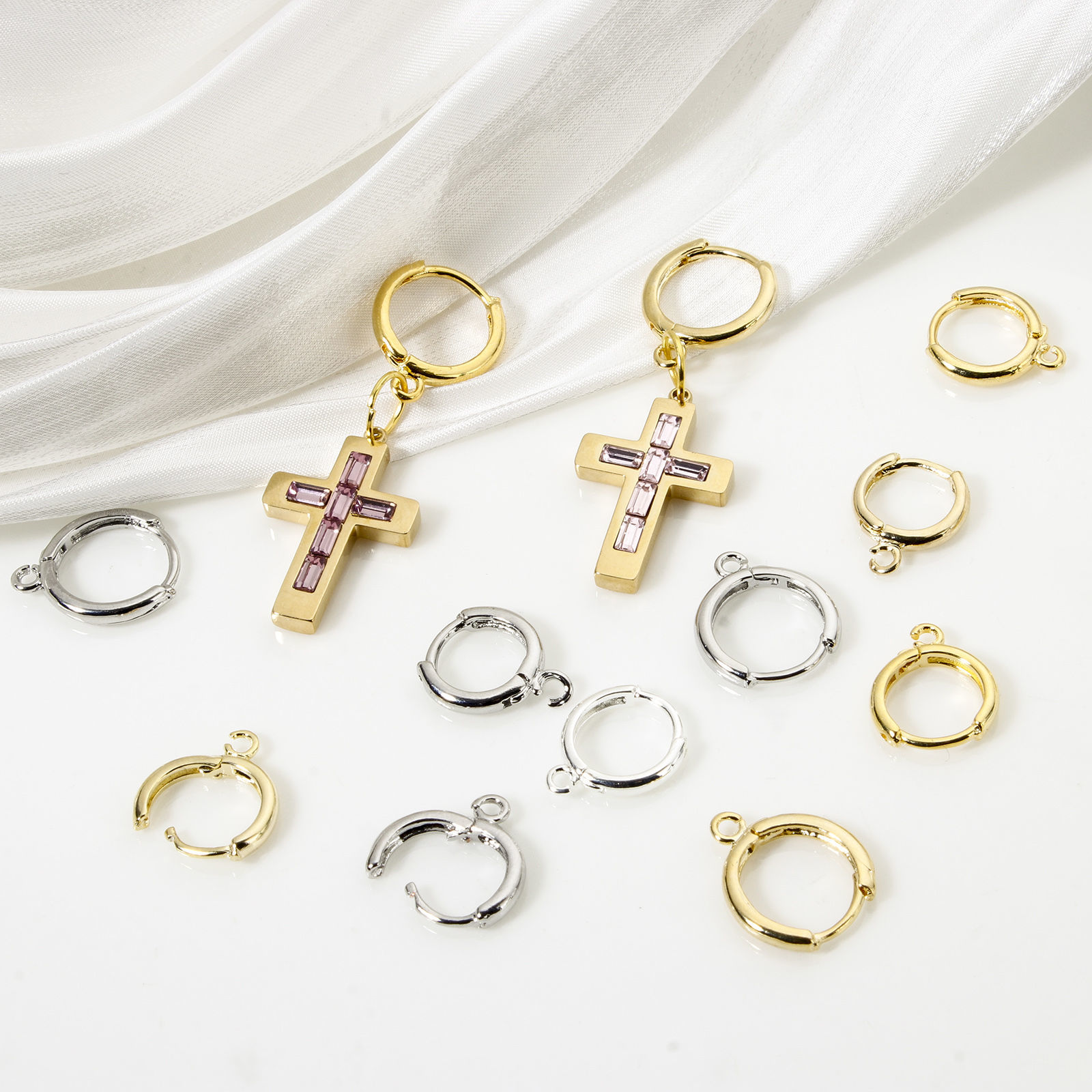 Picture of Eco-friendly Brass Hoop Earrings Real Gold Plated Round With Loop
