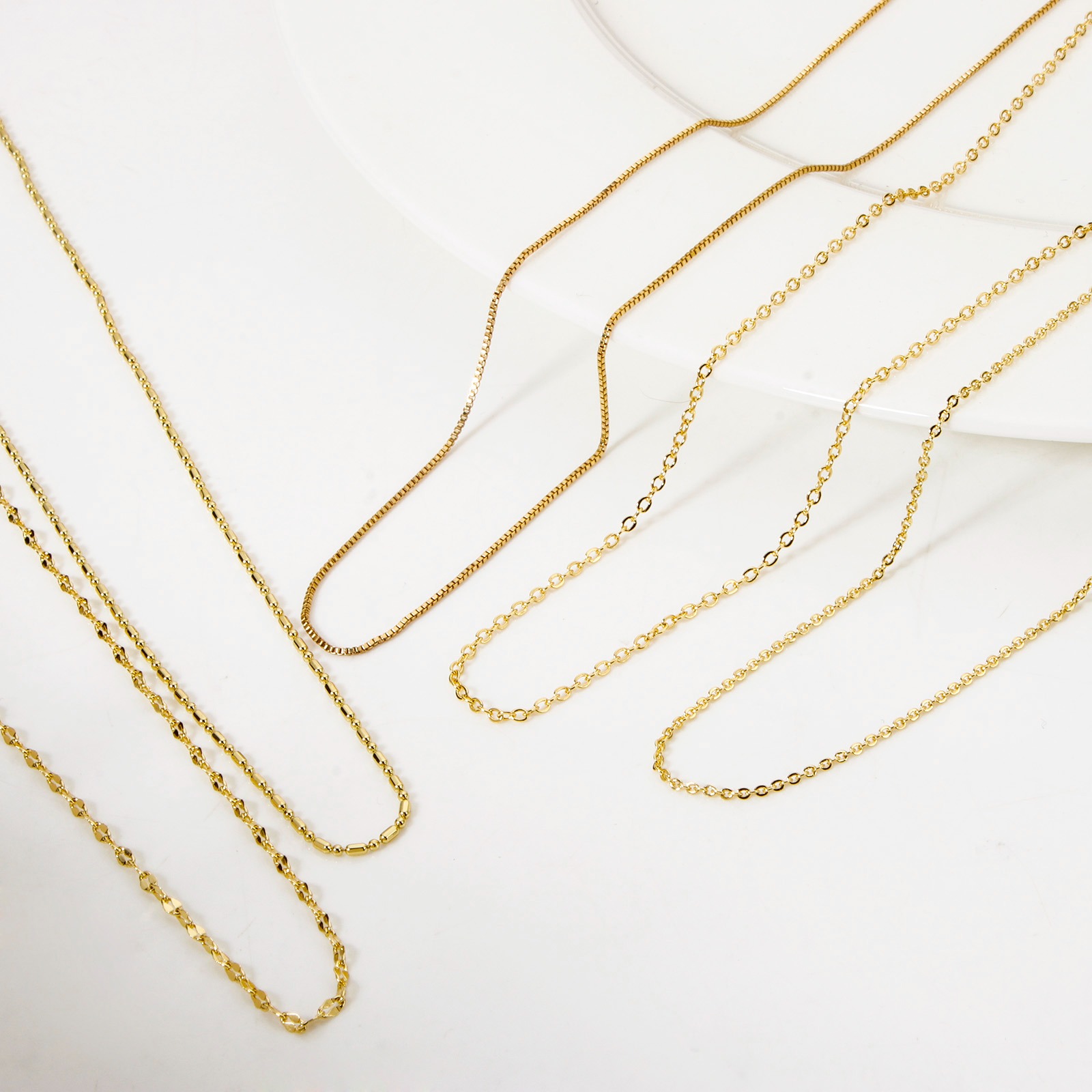 Picture of Eco-friendly Brass Link Chain Necklace 18K Real Gold Plated With Lobster Claw Clasp And Extender Chain