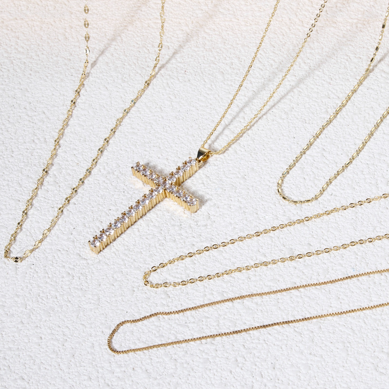 Picture of Eco-friendly Brass Link Chain Necklace 18K Real Gold Plated With Lobster Claw Clasp And Extender Chain