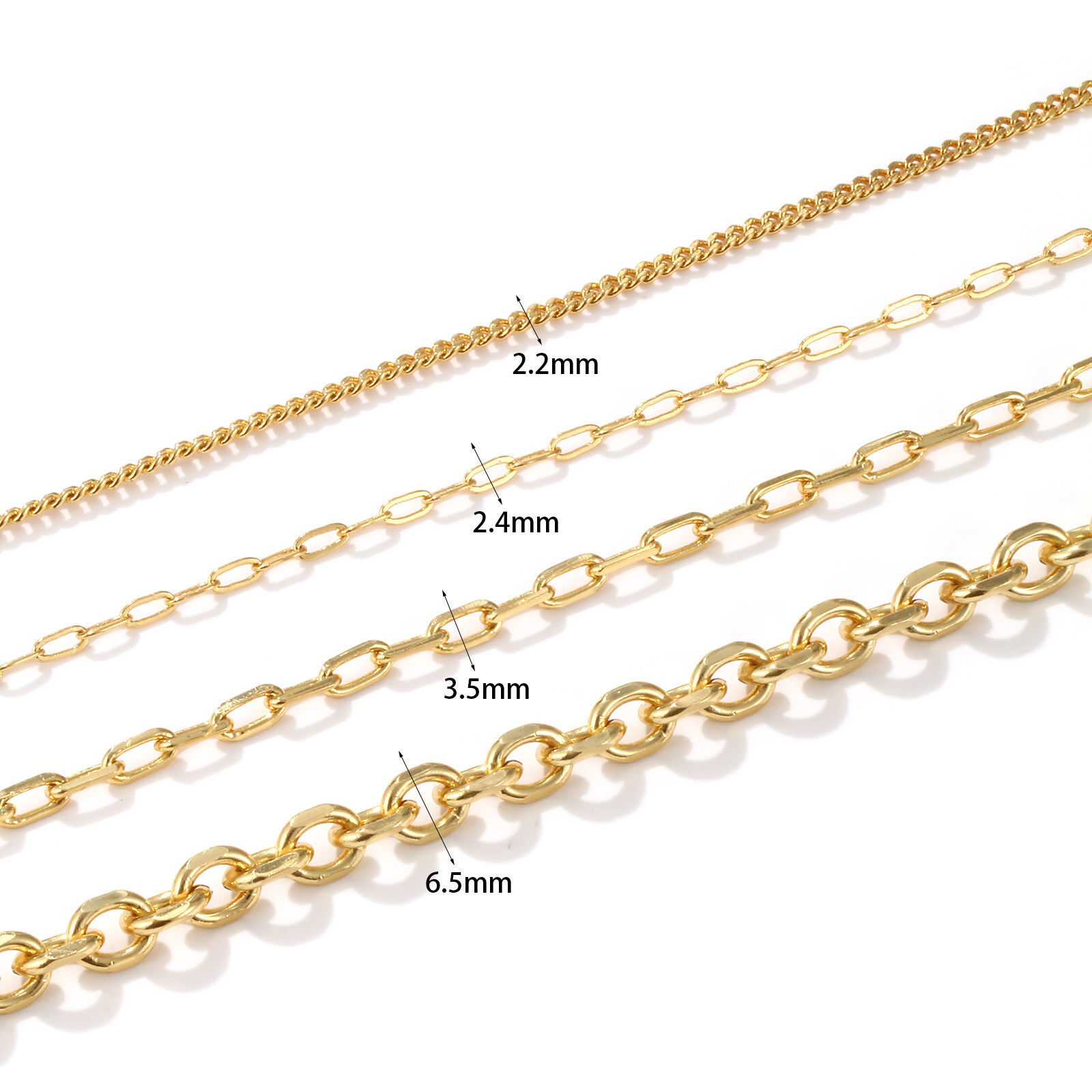 Picture of Eco-friendly Brass Necklace 18K Real Gold Plated With Spring Ring Clasp