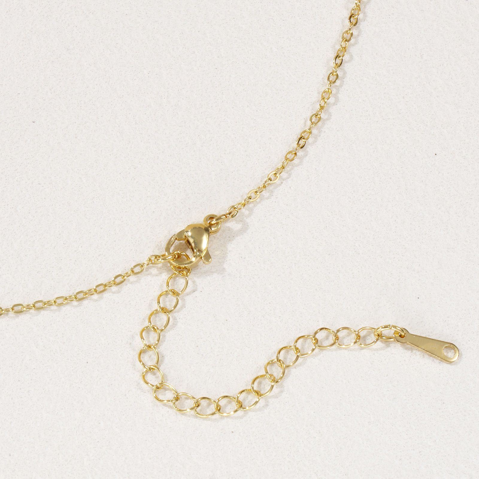 Bild von 18K Echtgold plattiert Kreuz Gliederketten Oval Anhänger Halskette, Messing 46cm + 6cm, Für Frauen, Klar Zirkonia Anfangsbuchstabe/ Großbuchstabe Message " A-Z " Beweglich, Exquisit Elegant Geschenk, Umweltfreundlich, 1 Strang