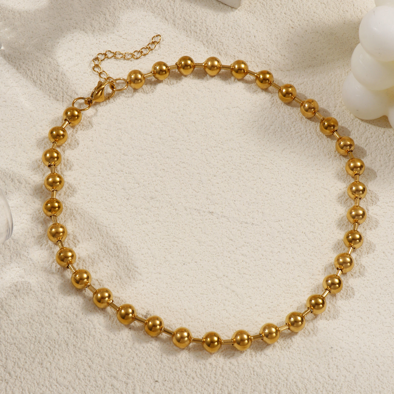 Picture of Multicolor Ball Chain Necklace, 304 Stainless Steel 40cm(15.7") + 5cm(2"), For Women, Simple & Casual Gift, Eco-friendly