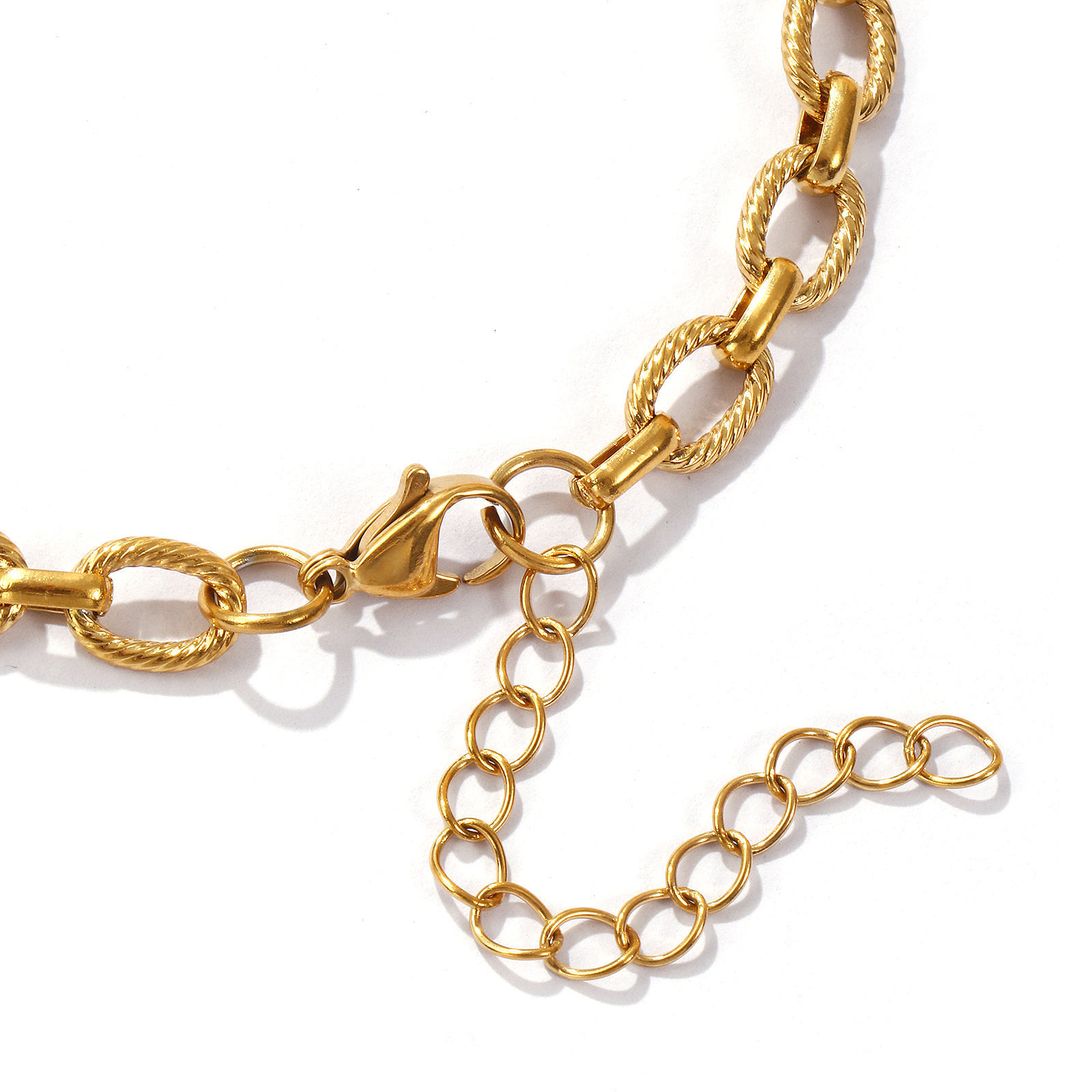 Picture of Eco-friendly PVD Vacuum Plating Stylish Multicolor 304 Stainless Steel Link Cable Chain Anklet Unisex 22cm(8.7") long