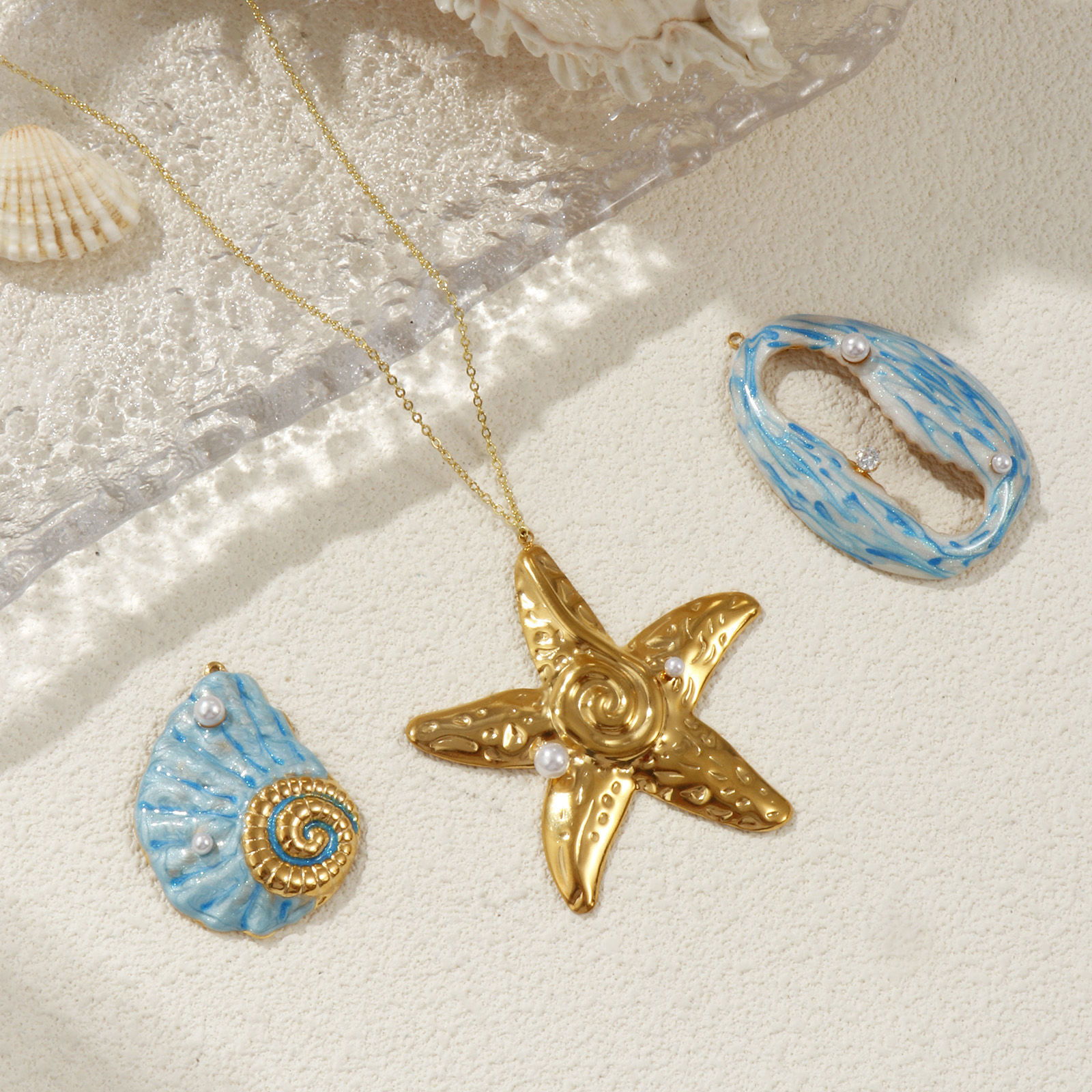 Изображение 1 Piece Eco-friendly PVD Vacuum Plating 304 Stainless Steel Pendants 18K Real Gold Plated