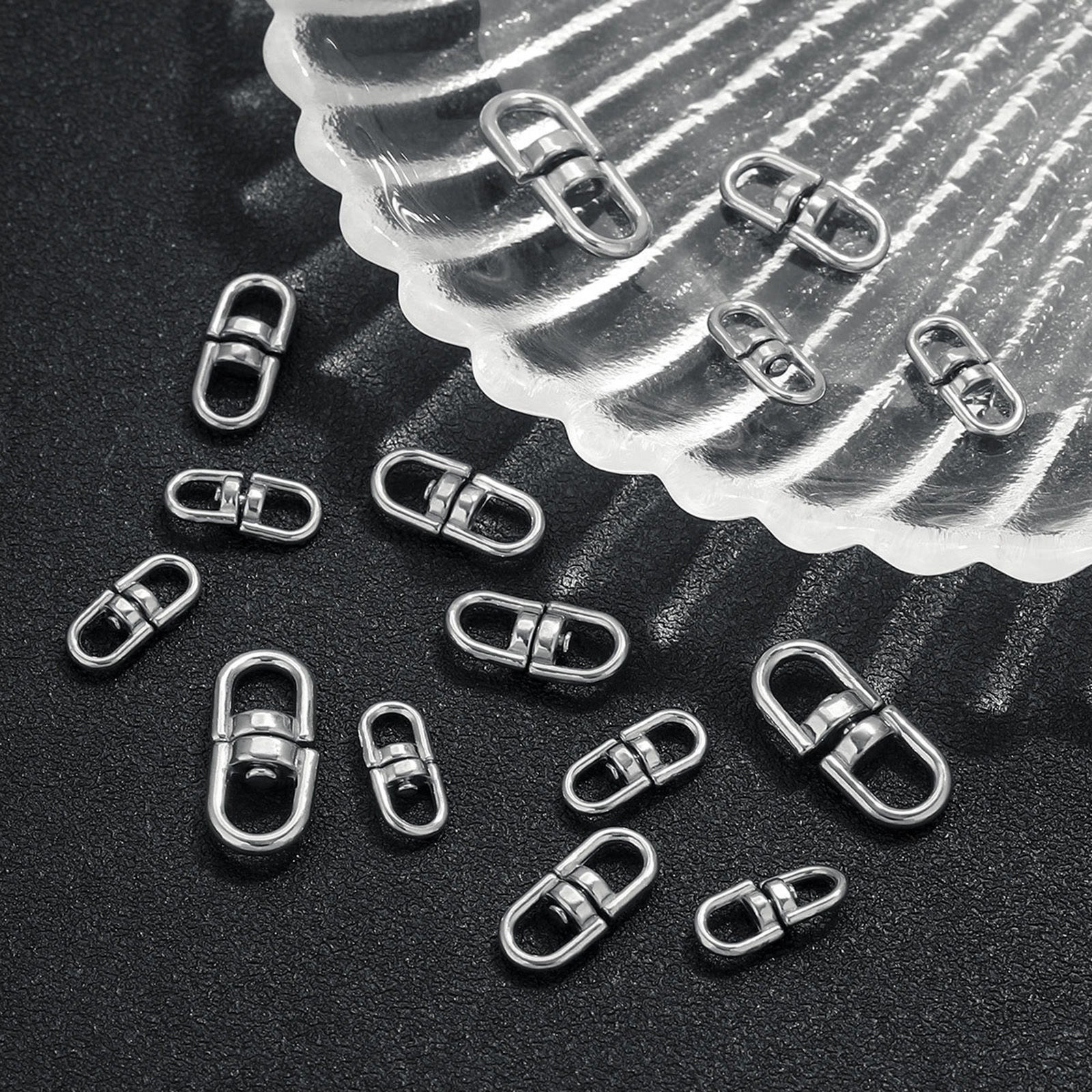Image de 2 Pcs Connecteurs en 304 Acier Inoxydable Respectueux de la Nature Multicolore Rotatif