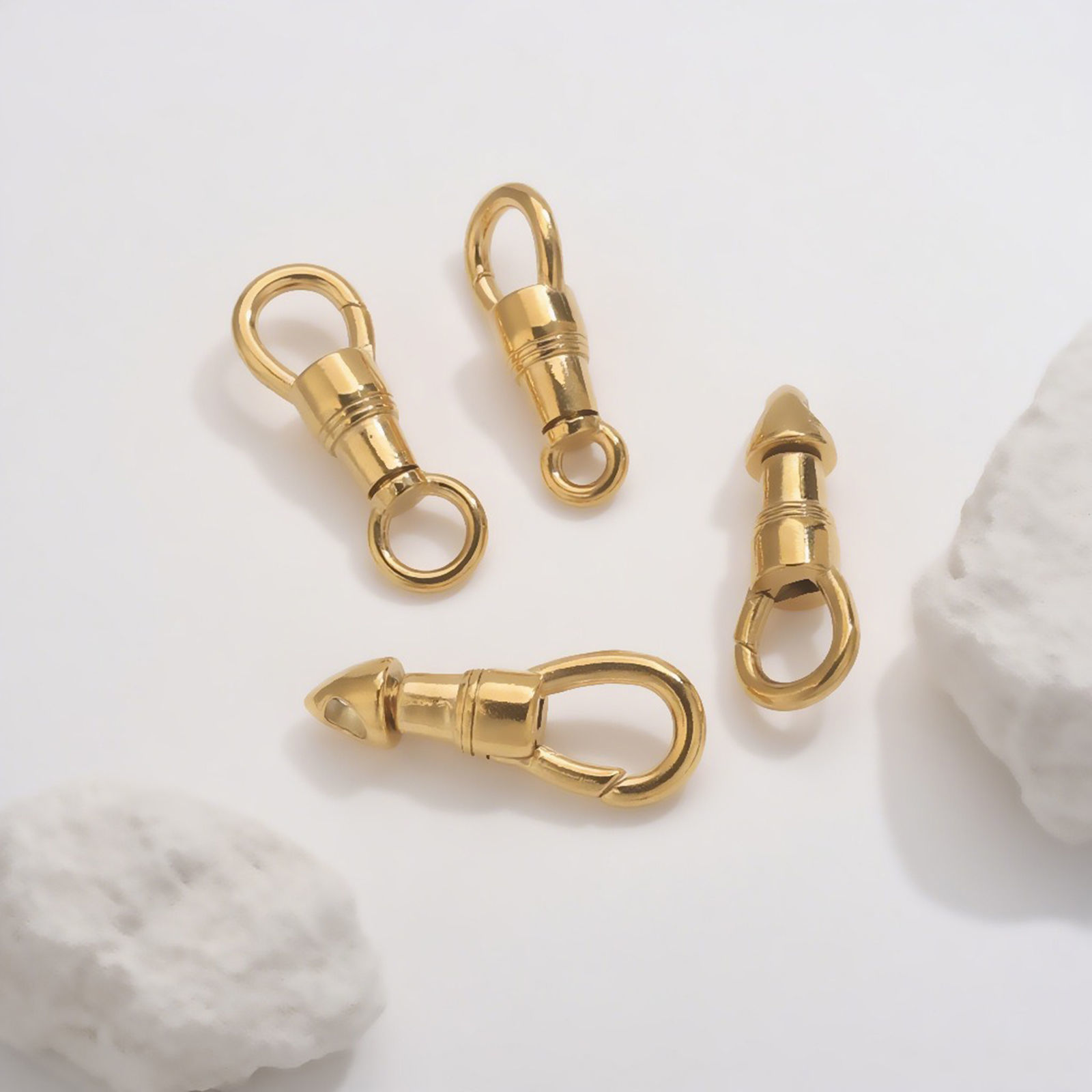 Изображение Eco-friendly 304 Stainless Steel Bolt Spring Ring Clasps Multicolor Rotatable