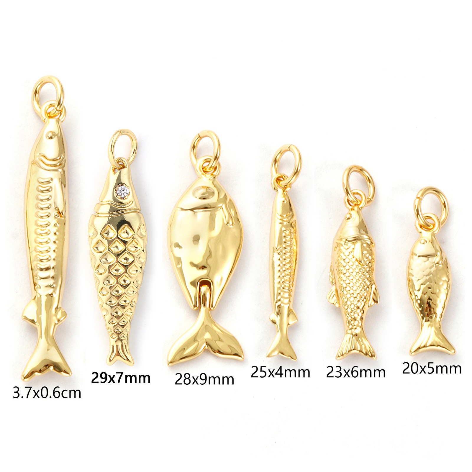 Picture of Eco-friendly Brass Ocean Jewelry Charms 18K Real Gold Plated Fish Animal 3D