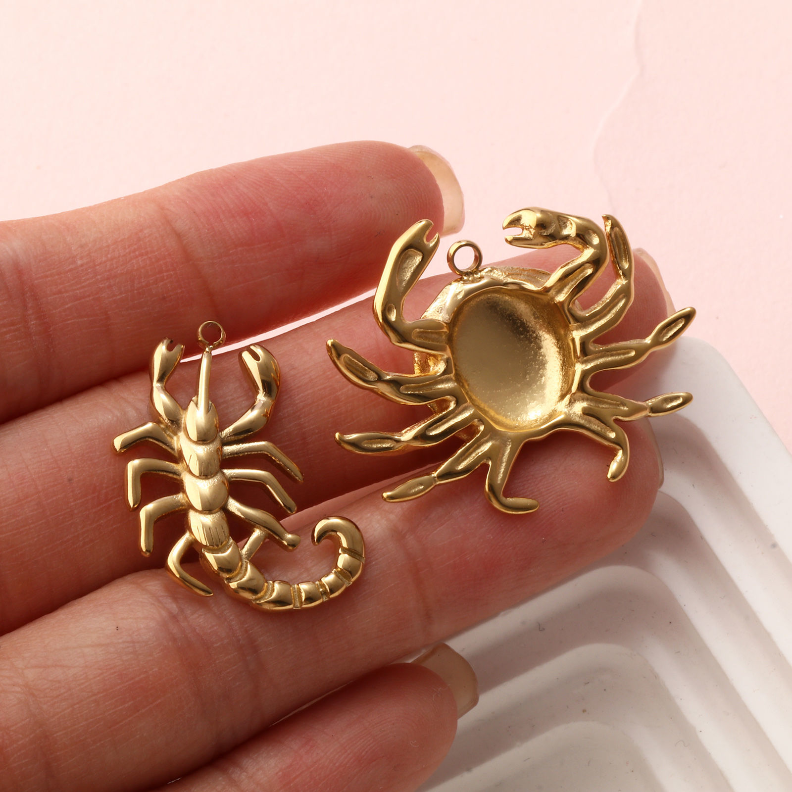 Bild von Umweltfreundliche PVD-Vakuumbeschichtung 304 Edelstahl Ozean Schmuck Charms 18K Echtgold plattiert