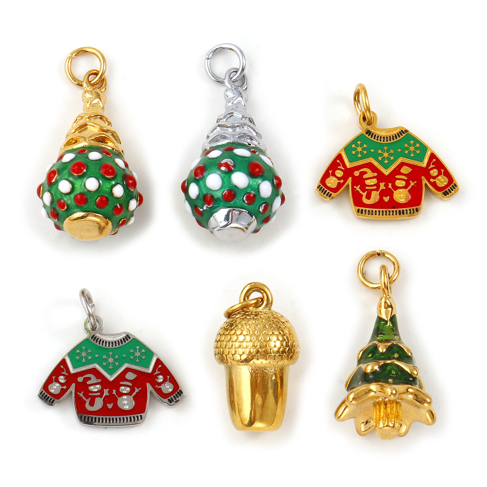 Bild von Umweltfreundlich 304 Edelstahl Weihnachten Charms Bunt