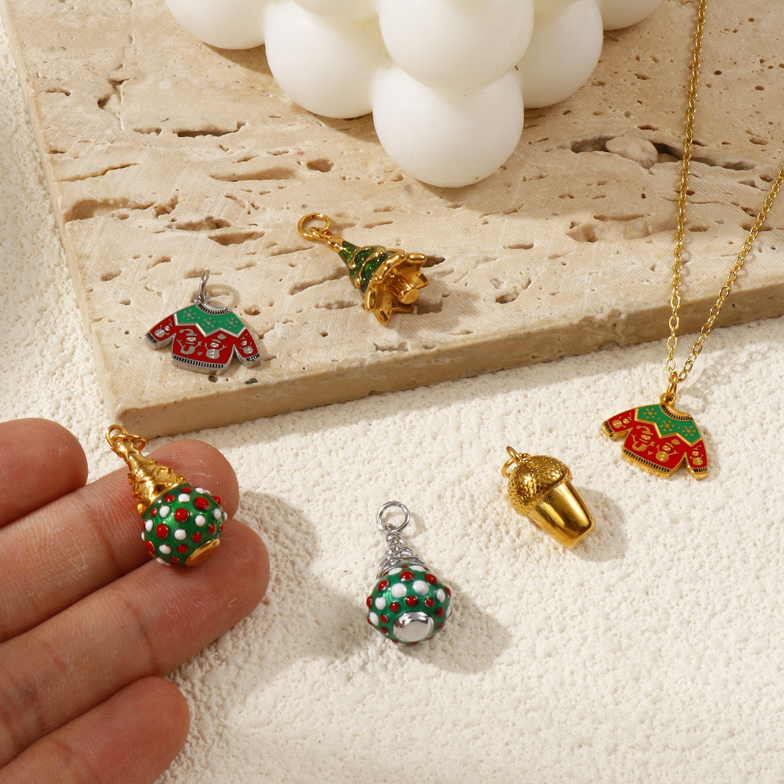 Bild von Umweltfreundlich 304 Edelstahl Weihnachten Charms Bunt