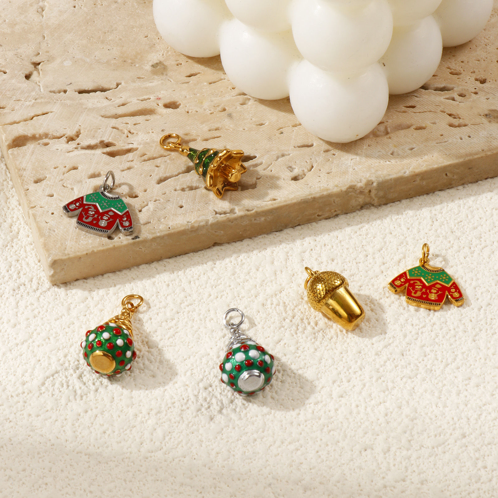 Bild von Umweltfreundlich 304 Edelstahl Weihnachten Charms Bunt