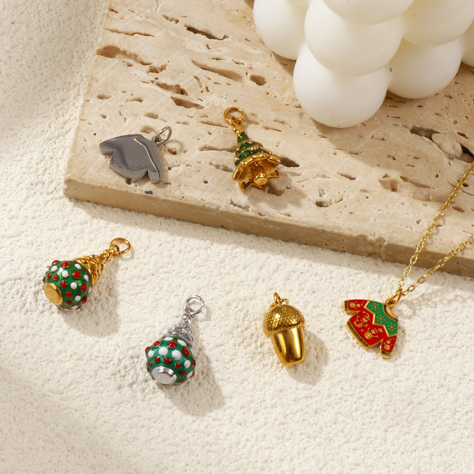 Bild von Umweltfreundlich 304 Edelstahl Weihnachten Charms Bunt