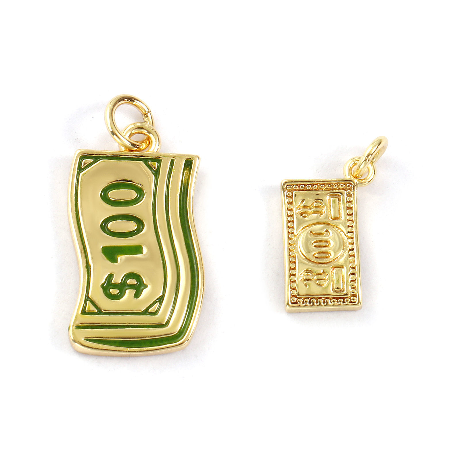 Bild von Umweltfreundlich Messing Charms 18K Echtgold plattiert US-Dollar