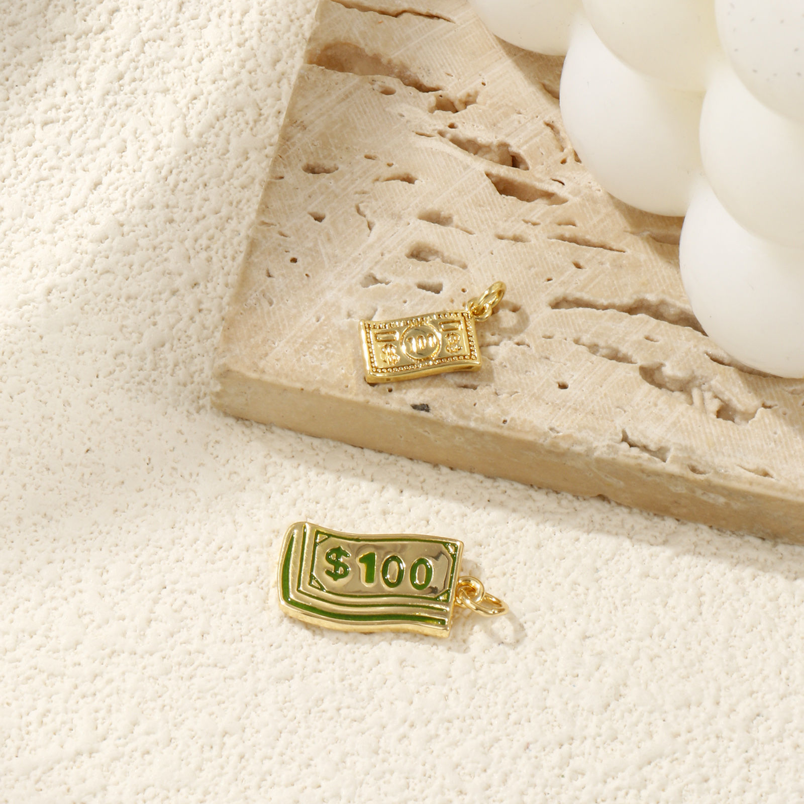 Bild von Umweltfreundlich Messing Charms 18K Echtgold plattiert US-Dollar