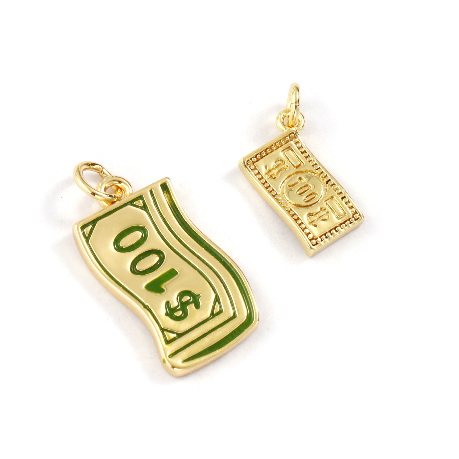 Bild von Umweltfreundlich Messing Charms 18K Echtgold plattiert US-Dollar