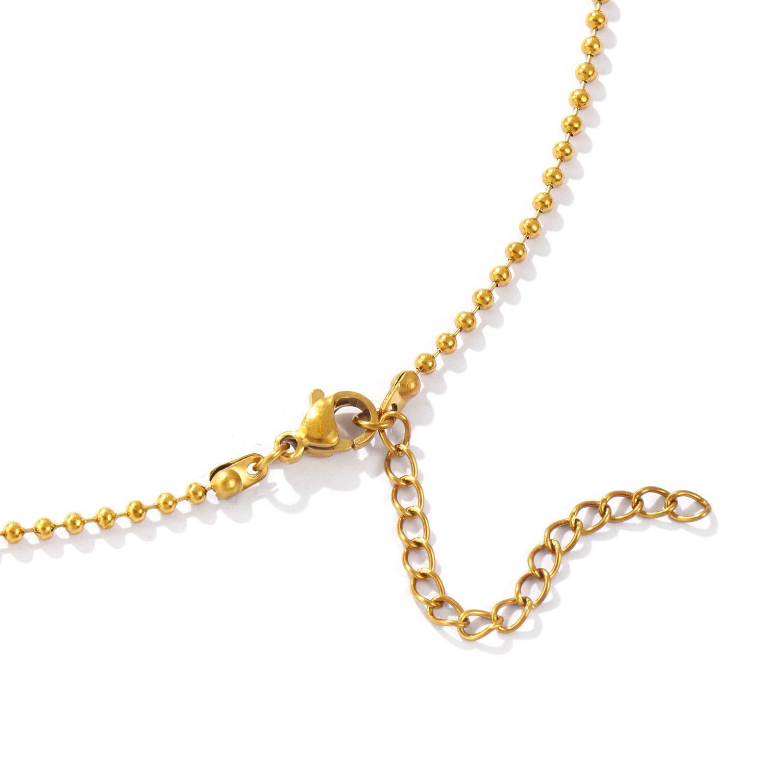 Image de Collier à Breloques Cœur Multicolore en 304 Acier Inoxydable Pour Femmes, Chaîne Maille Bille La Saint Valentin Élégant Cadeau, Respectueux de la Nature, 1 Pièce