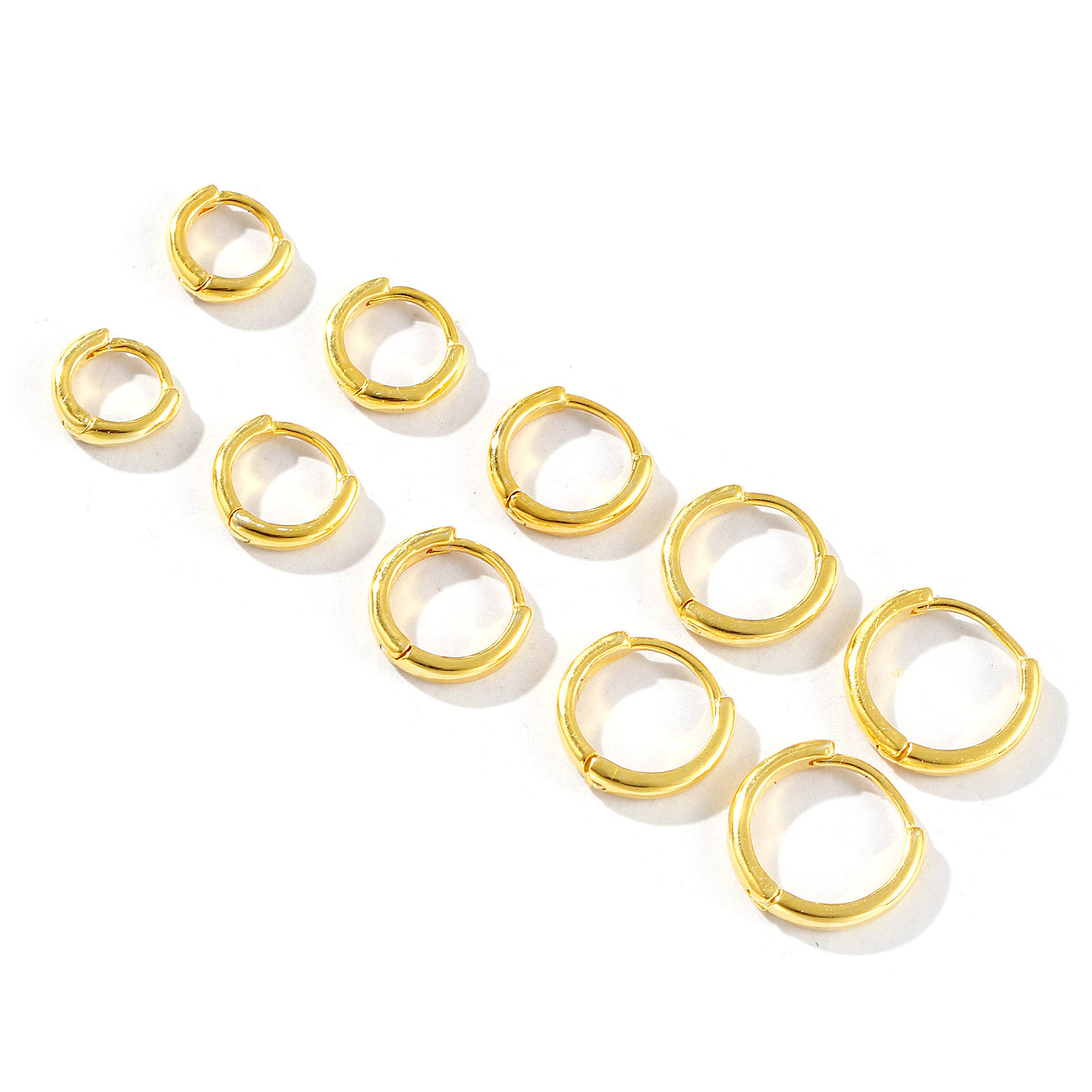 Picture of Sterling Silver Exquisite Hoop Earrings Gold Plated