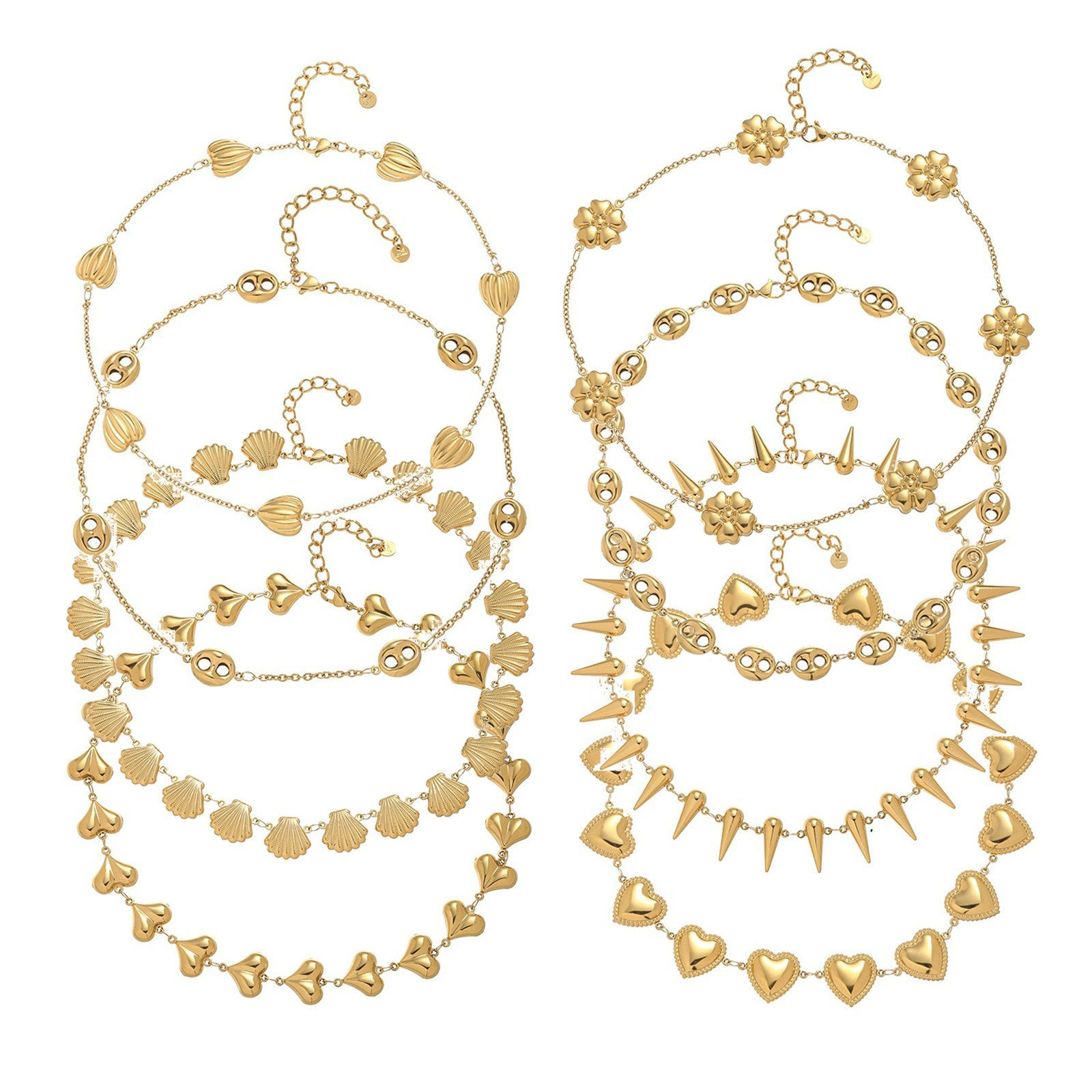 Bild von 18K Echtgold plattiert Halskette, 304 Edelstahl 40cm + 5cm, Für Frauen, Stilvoll Exquisit Geschenk, Vakuumbeschichtung