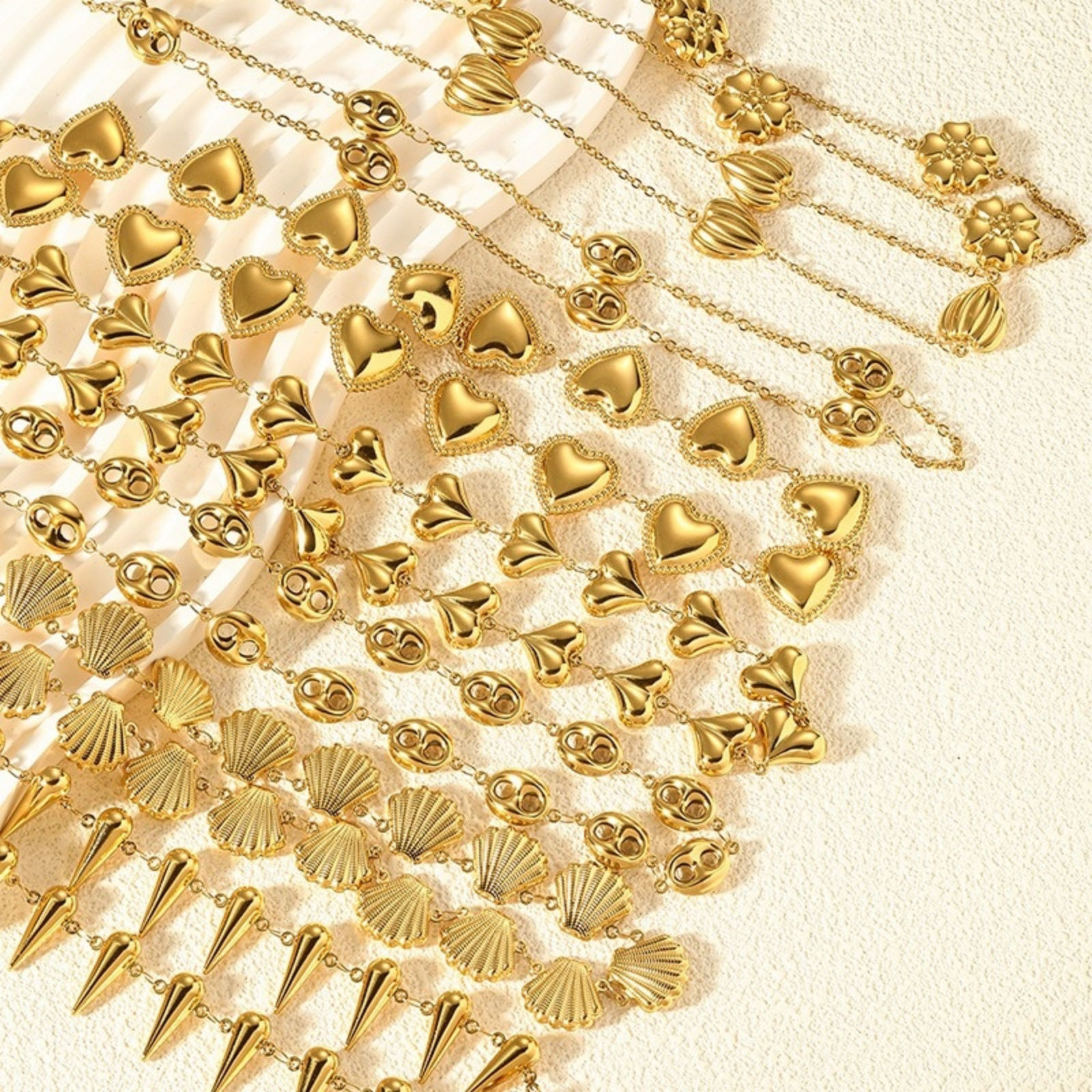 Bild von 18K Echtgold plattiert Halskette, 304 Edelstahl 40cm + 5cm, Für Frauen, Stilvoll Exquisit Geschenk, Vakuumbeschichtung