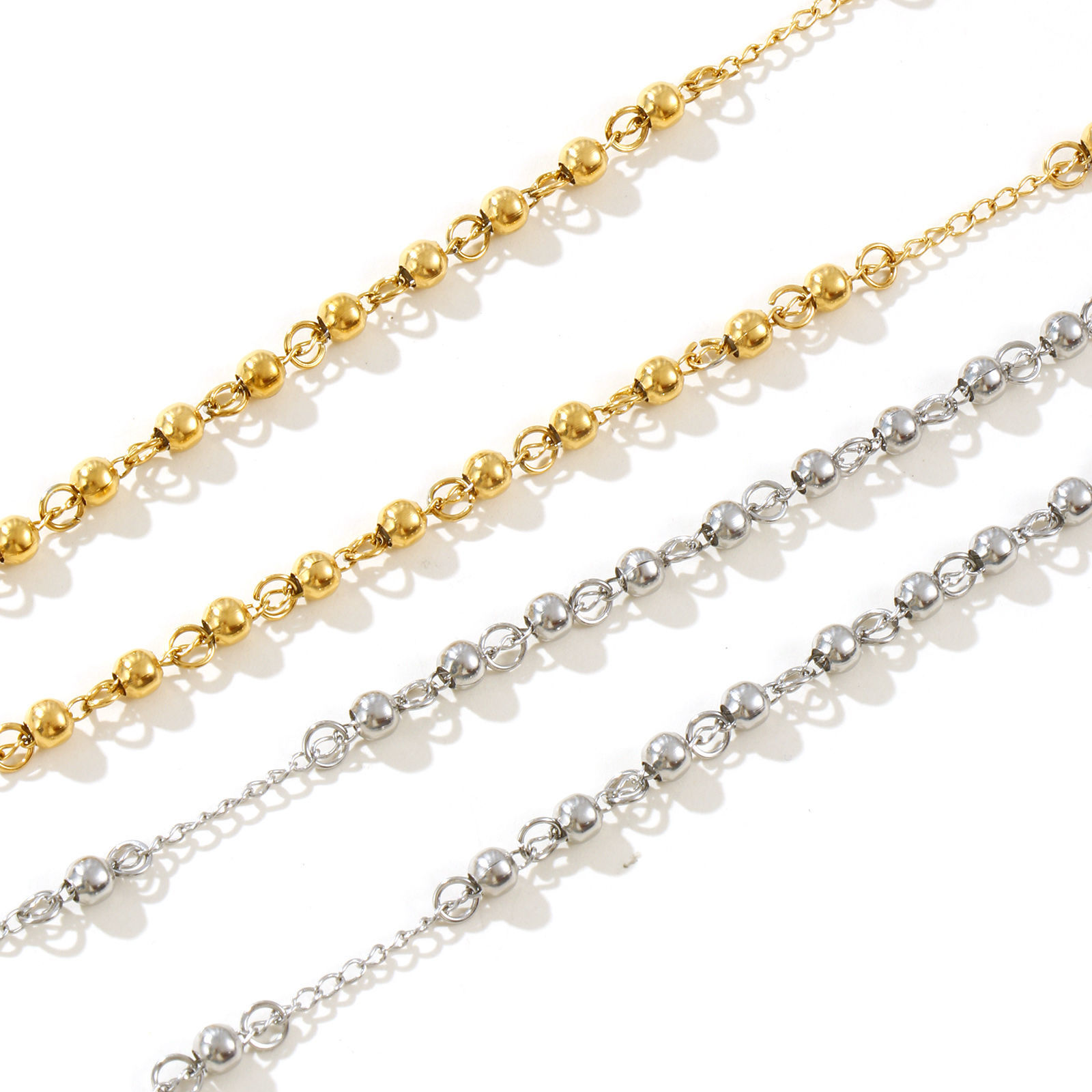 Bild von Bunt Perlenkette Kreuz Gebetsperlen Rosenkranz Halskette, 304 Edelstahl 66cm, Für Frauen, Religiös Retro Geschenk, Umweltfreundlich