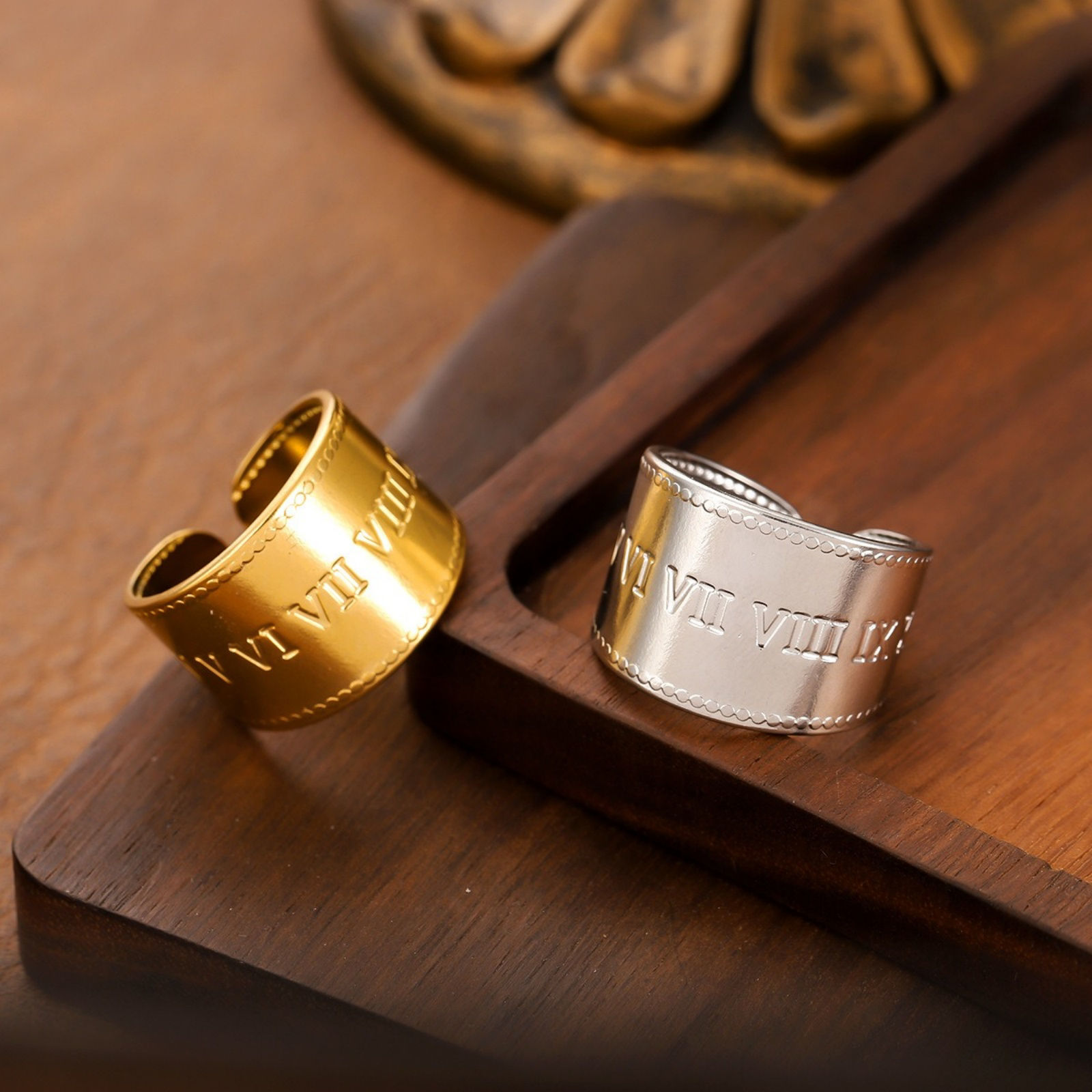 Image de 1 Piece Eco-friendly Dainty Stylish Multicolor 201 Stainless Steel Open Geometric Rings For Women Gift 20mm(US Size 10.25)