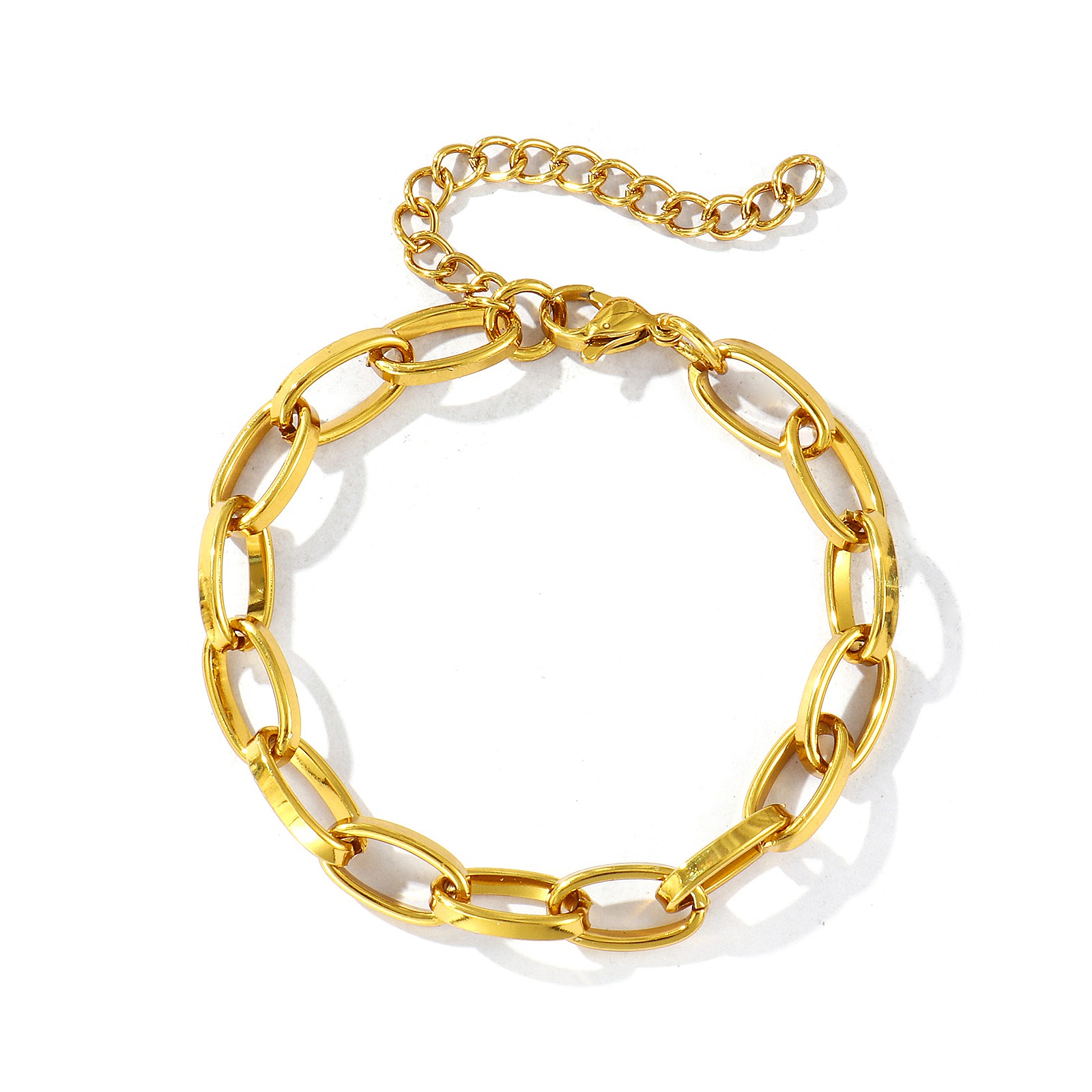 Bild von Großhandel 304 Edelstahl Büroklammerkette Armband, Umweltfreundlich, Frauen Exquisit Stilvoll Geschenk Schmuckbedarf