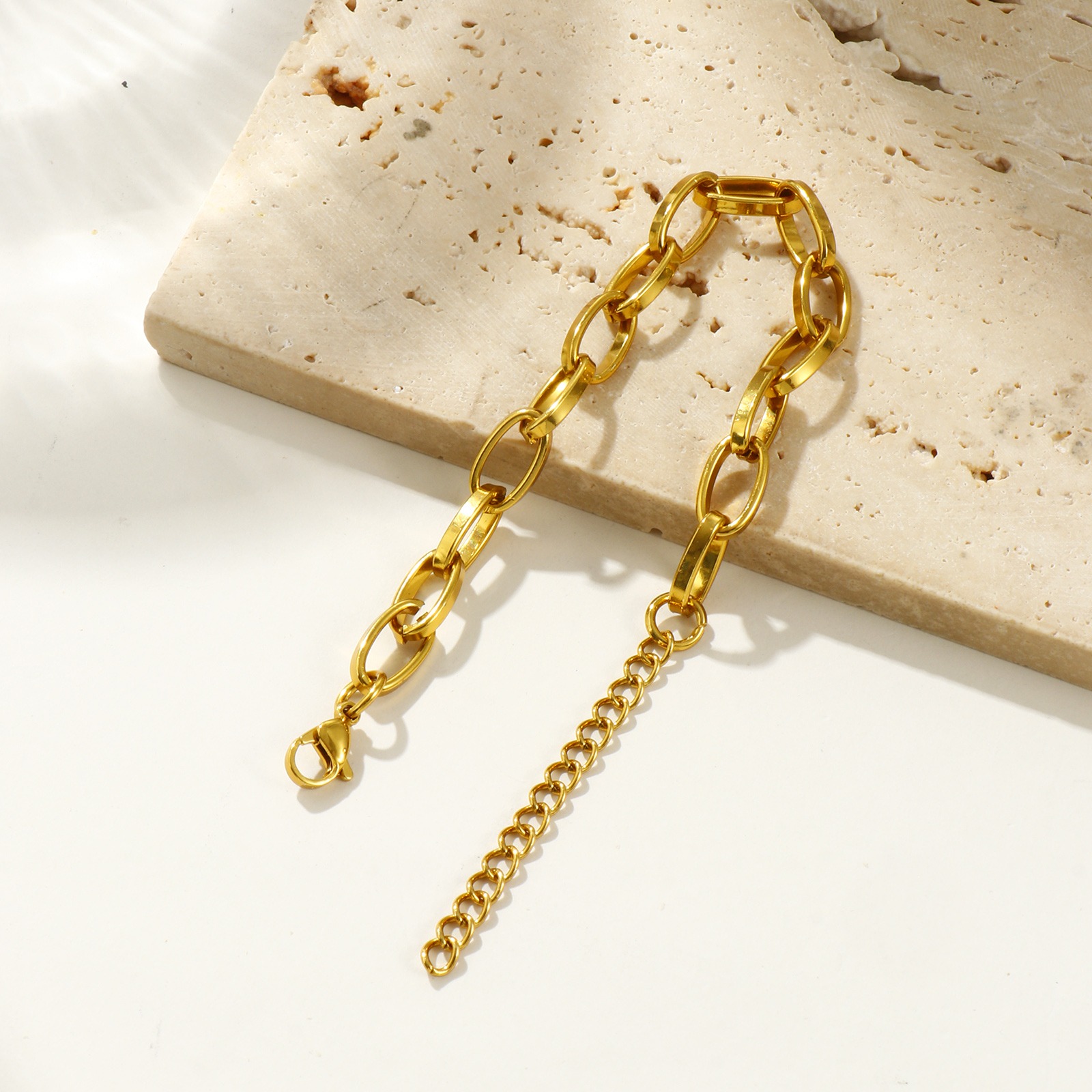 Bild von Großhandel 304 Edelstahl Büroklammerkette Armband, Umweltfreundlich, Frauen Exquisit Stilvoll Geschenk Schmuckbedarf