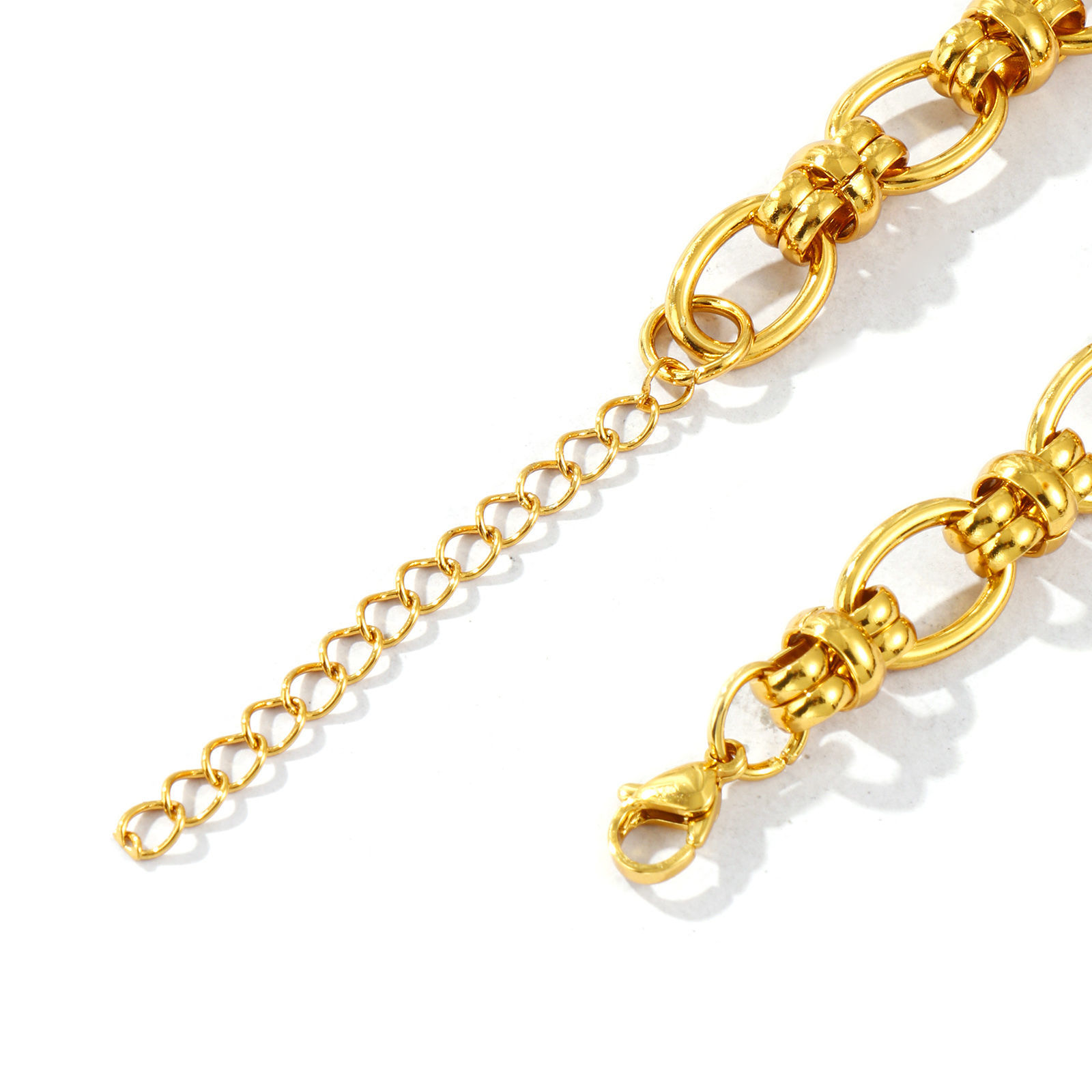 Picture of Wholesale Handmade Link Chain Necklace & Bracelet, 18K Gold Plated 304 Stainless Steel, Women's Eco-friendly Simple Stylish Gift Jewelry For Retailer