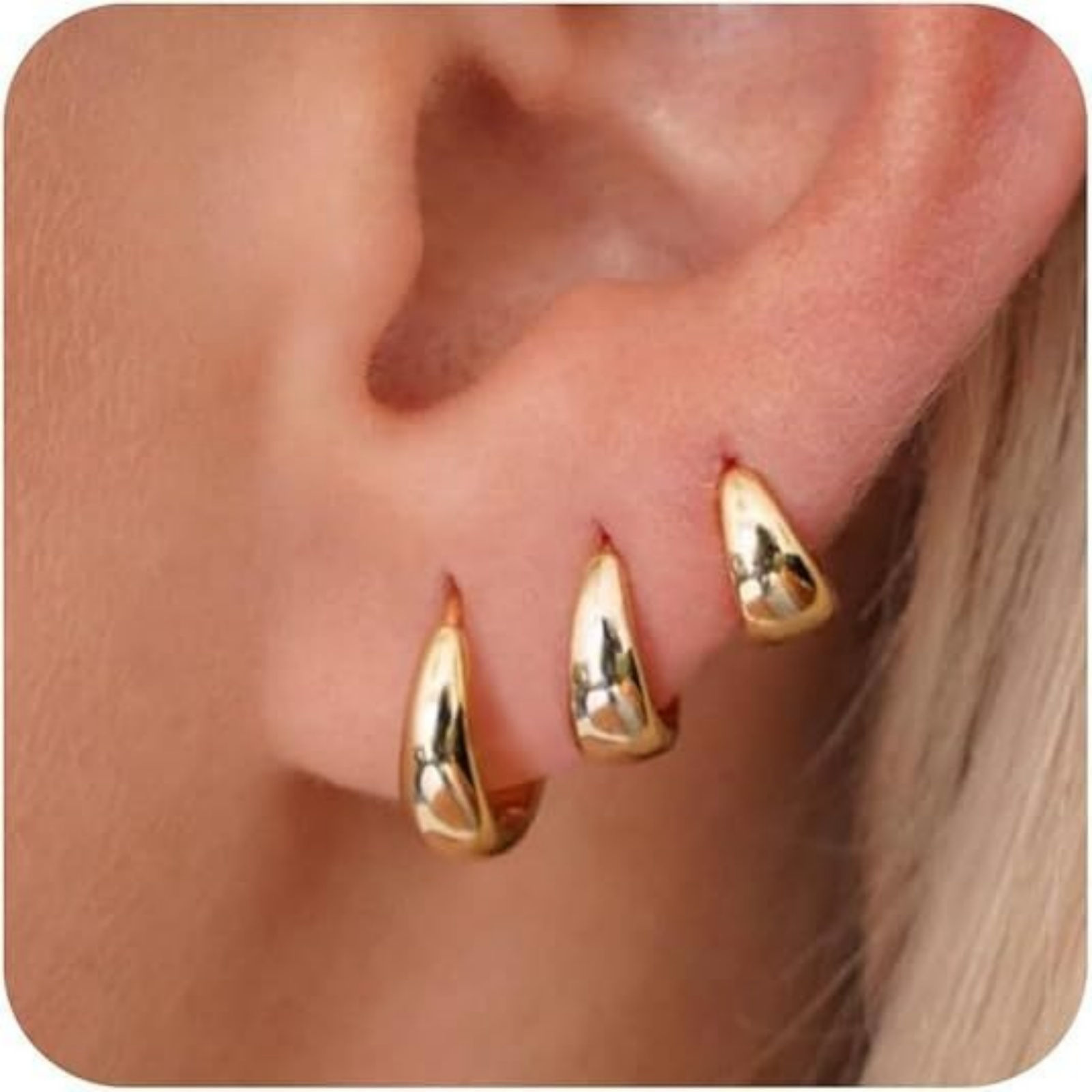 Picture of Wholesale Simple Stylish Hoop Earrings, Round Multicolor Brass, Women's Gift Jewelry Supply