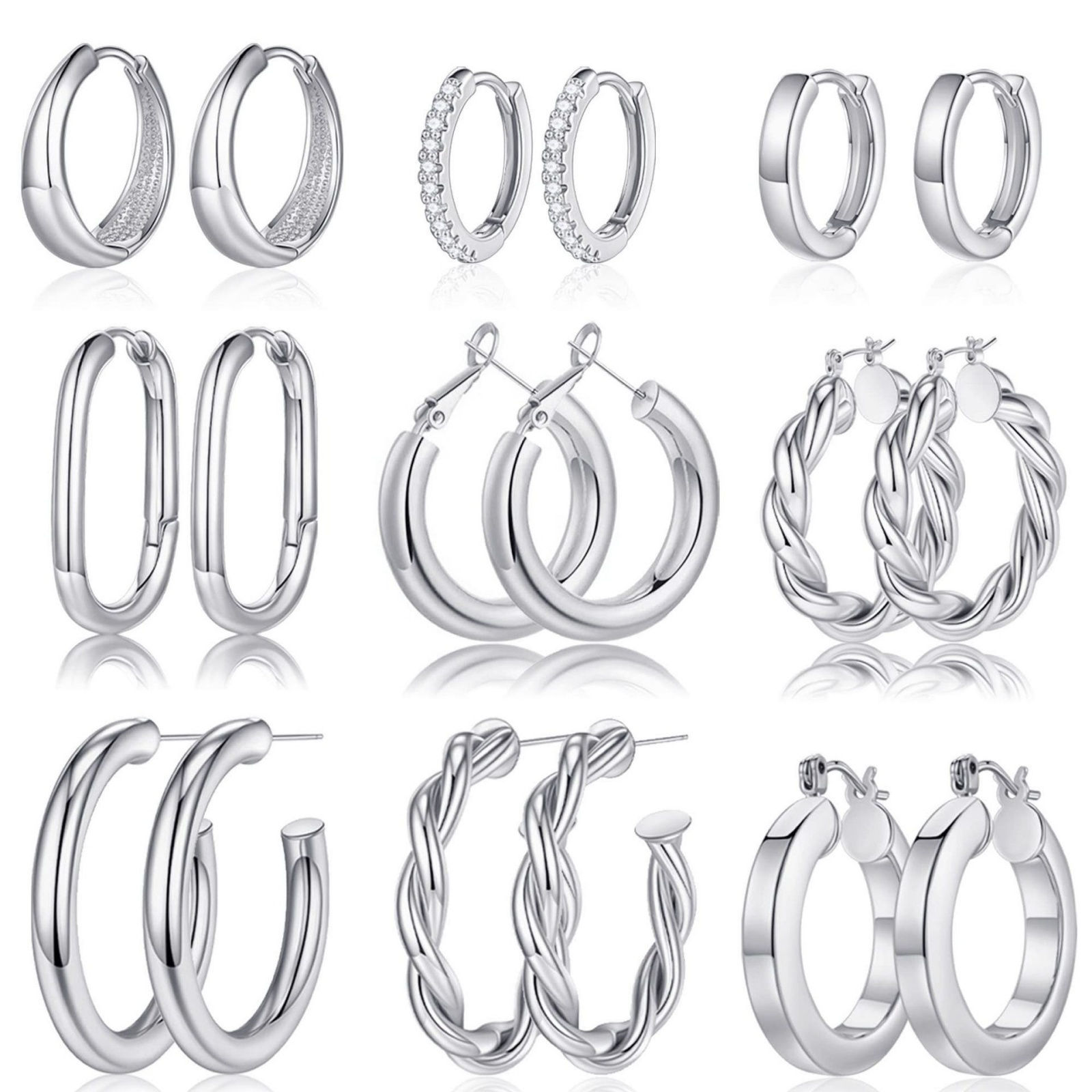 Immagine di Semplice Elegante Set di Orecchini All'Ingrosso, Tondo Ovale Multicolore Ottone, Donne Regalo Fornitura di Gioielli, 1 Serie