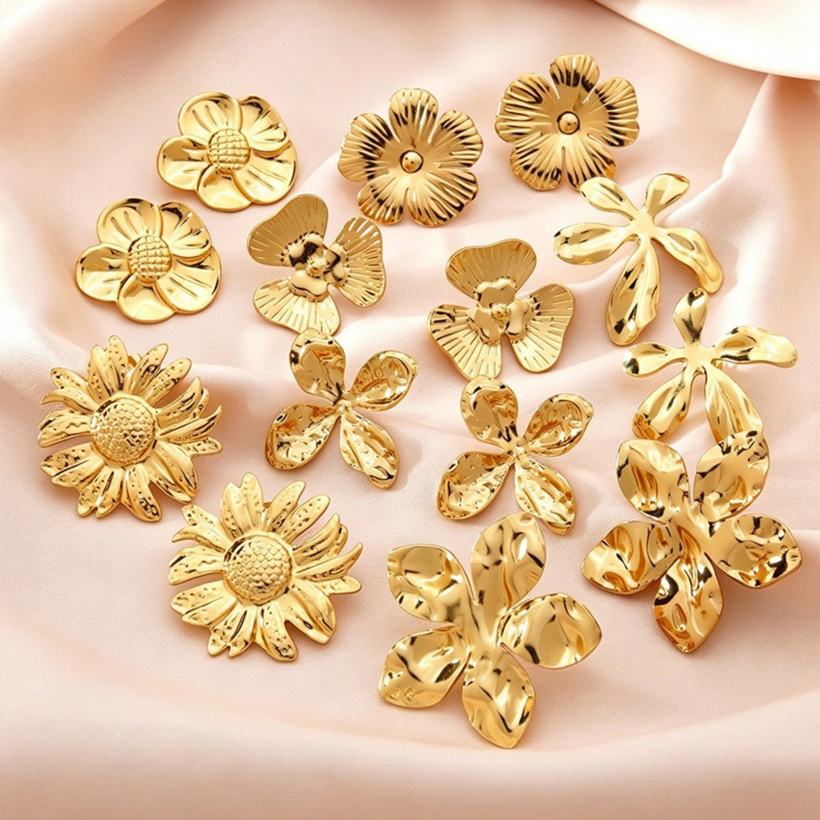 Picture of Wholesale Classic Simple & Casual Ear Post Stud Earrings Set, 18K Gold Plated 304 Stainless Steel, Women's Gift Jewelry Supply