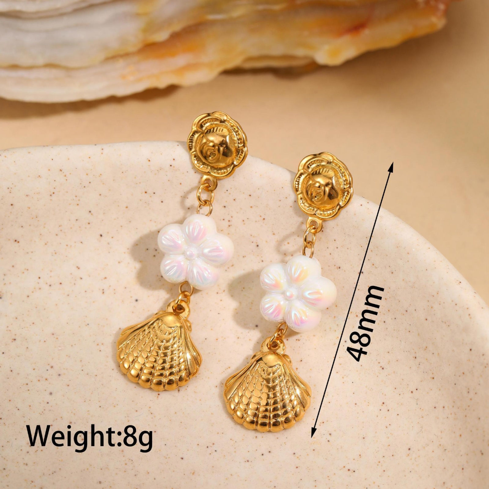 Picture of Wholesale Exquisite Stylish Ear Post Stud Earrings, 18K Gold Plated 304 Stainless Steel, Women's Eco-friendly PVD Gift Jewelry Supply