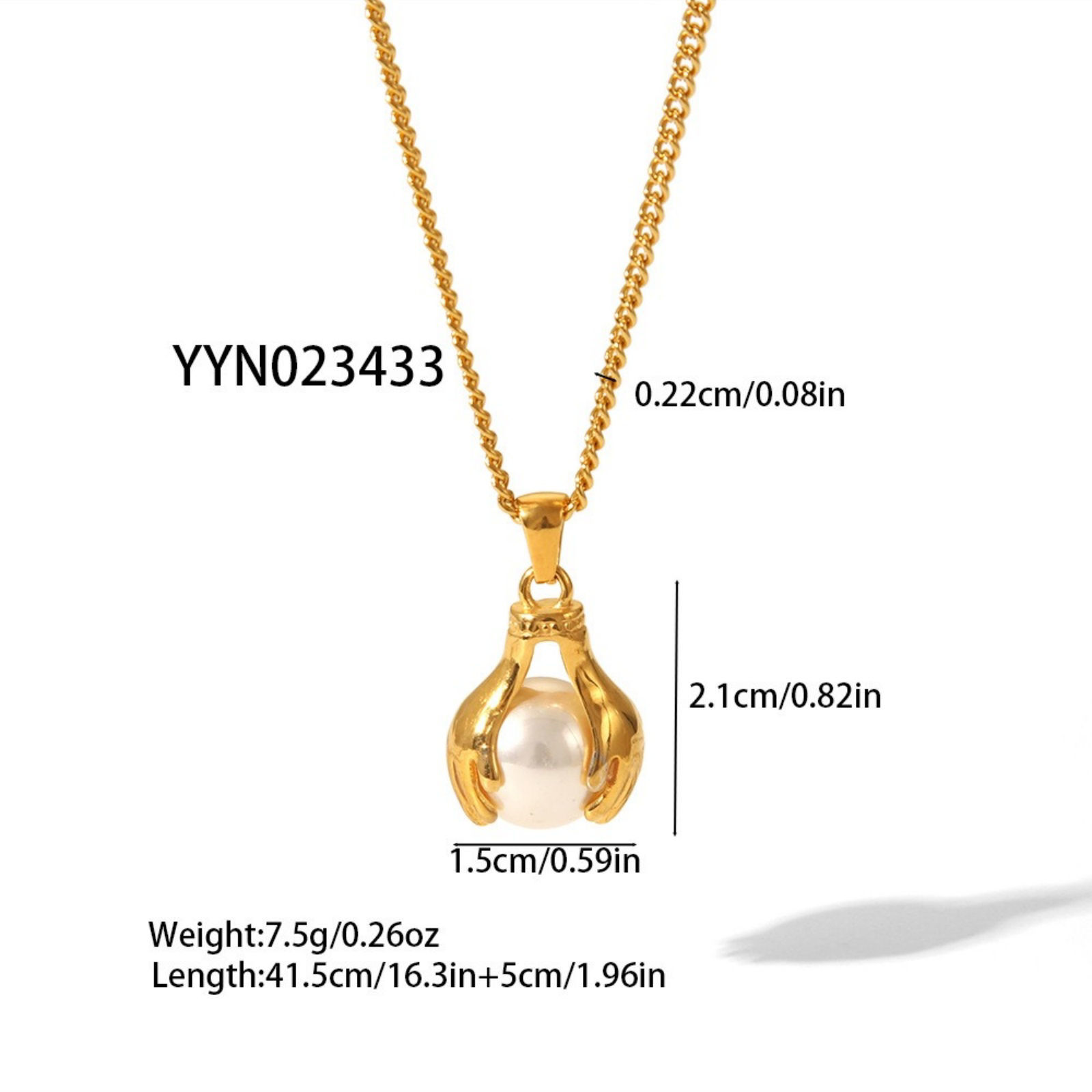 Picture of Wholesale Pendant Charm Necklace, 18K Gold Plated 304 Stainless Steel Women's Eco-friendly PVD Exquisite Stylish Gift Jewelry For Retailer