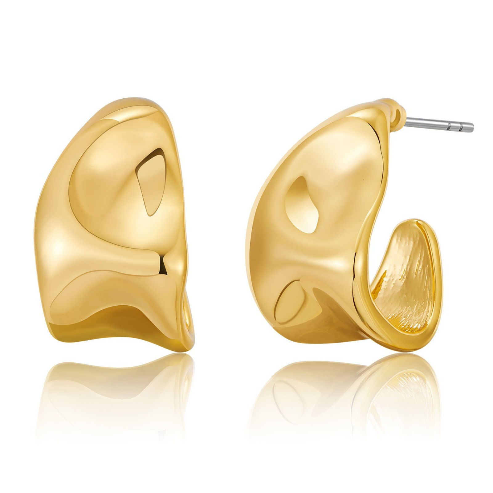 Picture of Wholesale Exquisite Stylish Ear Post Stud Earrings, Multicolor Brass, Women's Gift Jewelry Supply, 21mm x 11mm