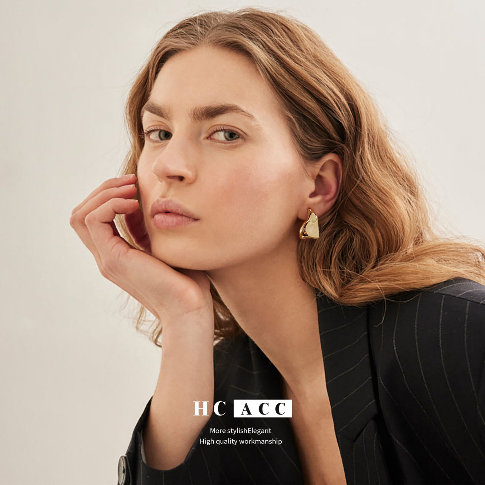 Picture of Wholesale Exquisite Stylish Ear Post Stud Earrings, Multicolor Brass, Women's Gift Jewelry Supply, 21mm x 11mm