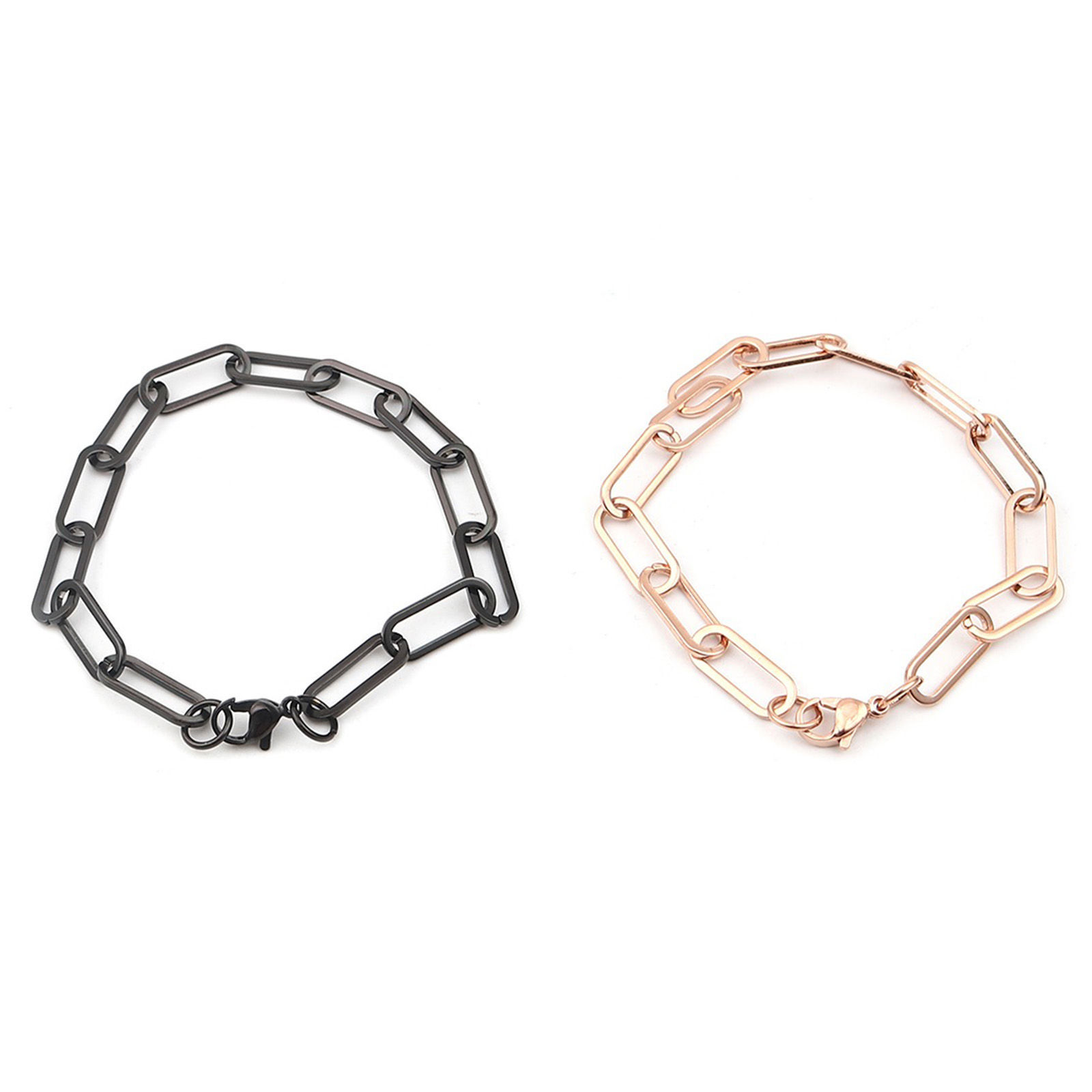 Bild von 304 Edelstahl Armband Rosegold Oval 19.5cm lang, 1 Strang