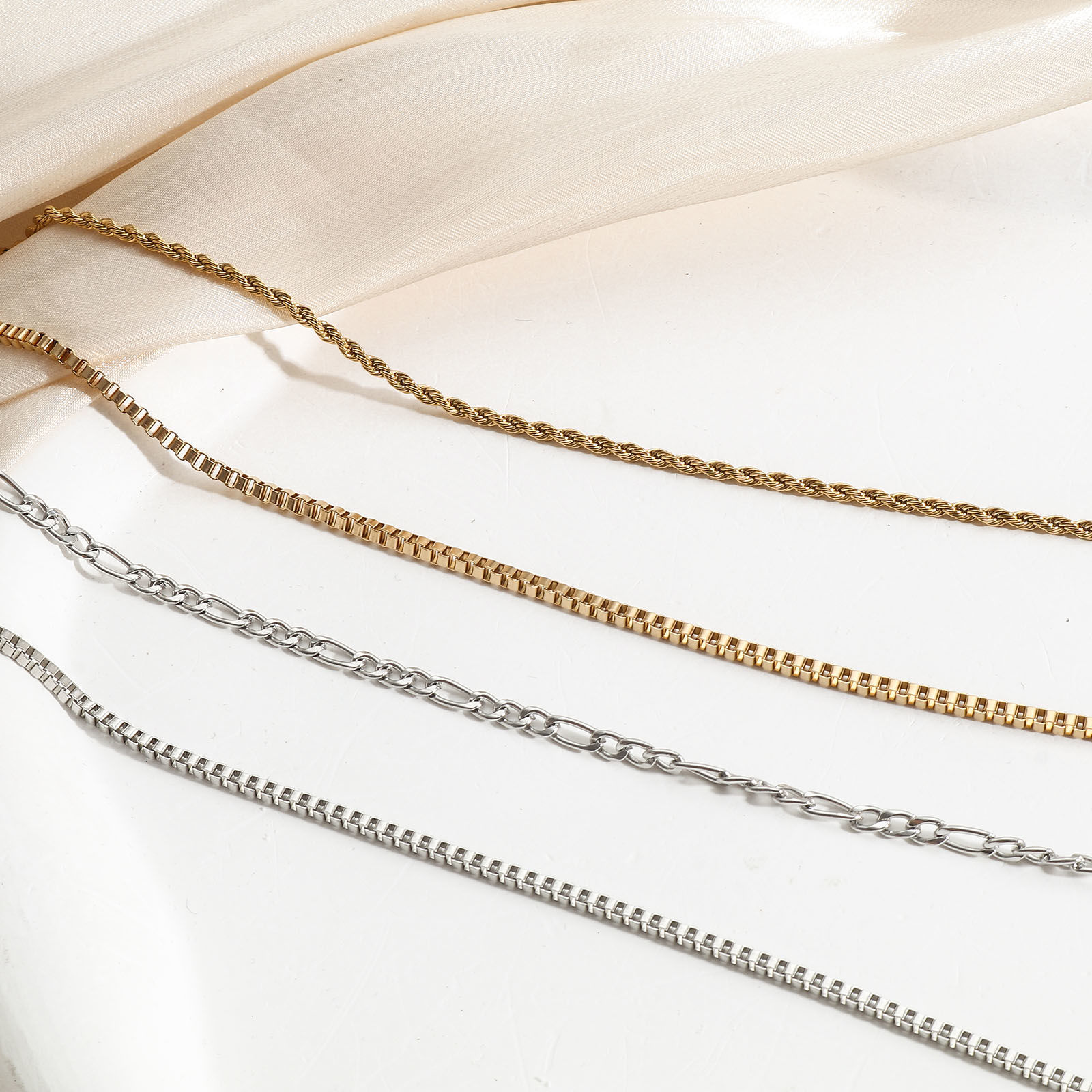 1 本 真空メッキ 304ステンレス鋼 アンクレット の画像