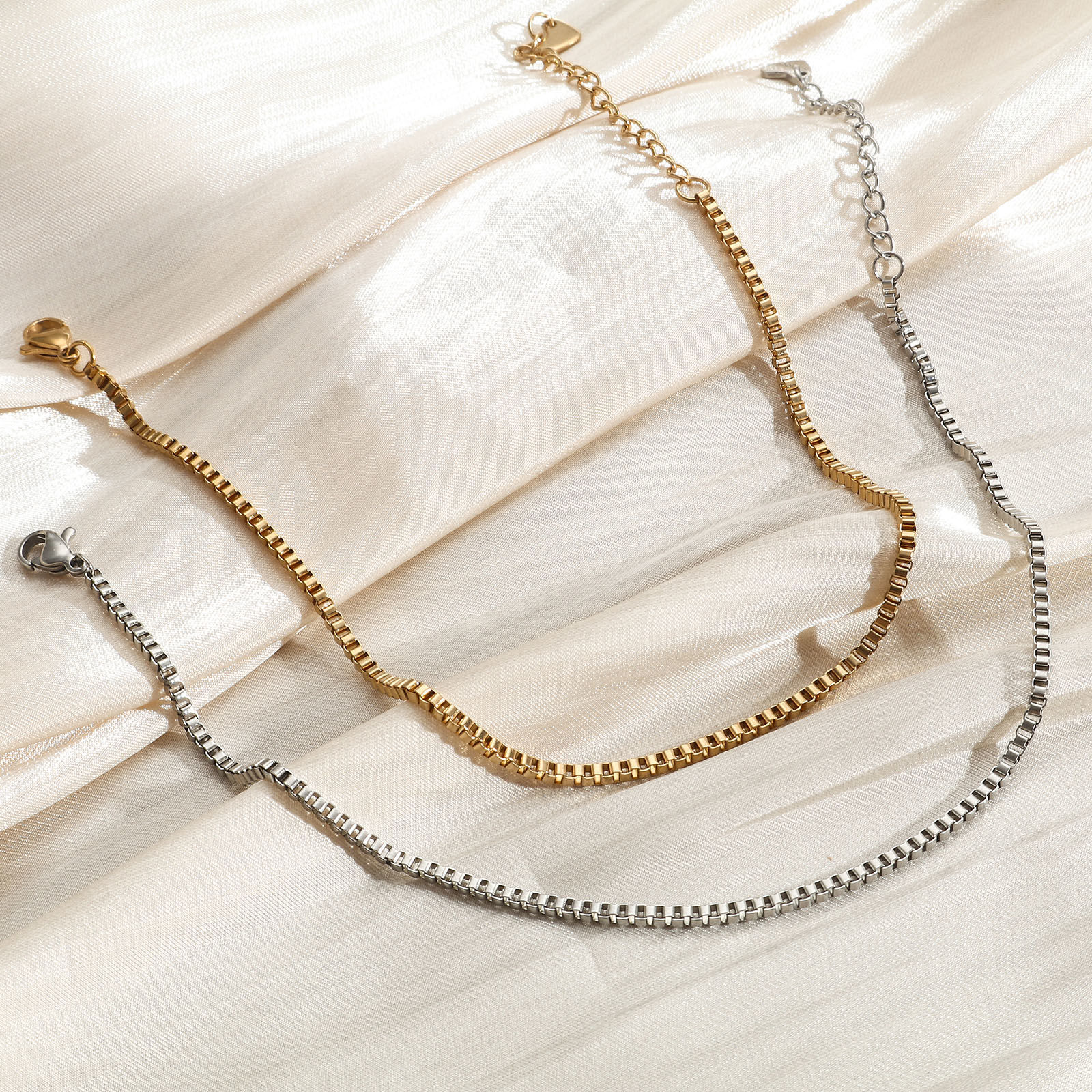 1 本 真空メッキ 304ステンレス鋼 アンクレット の画像