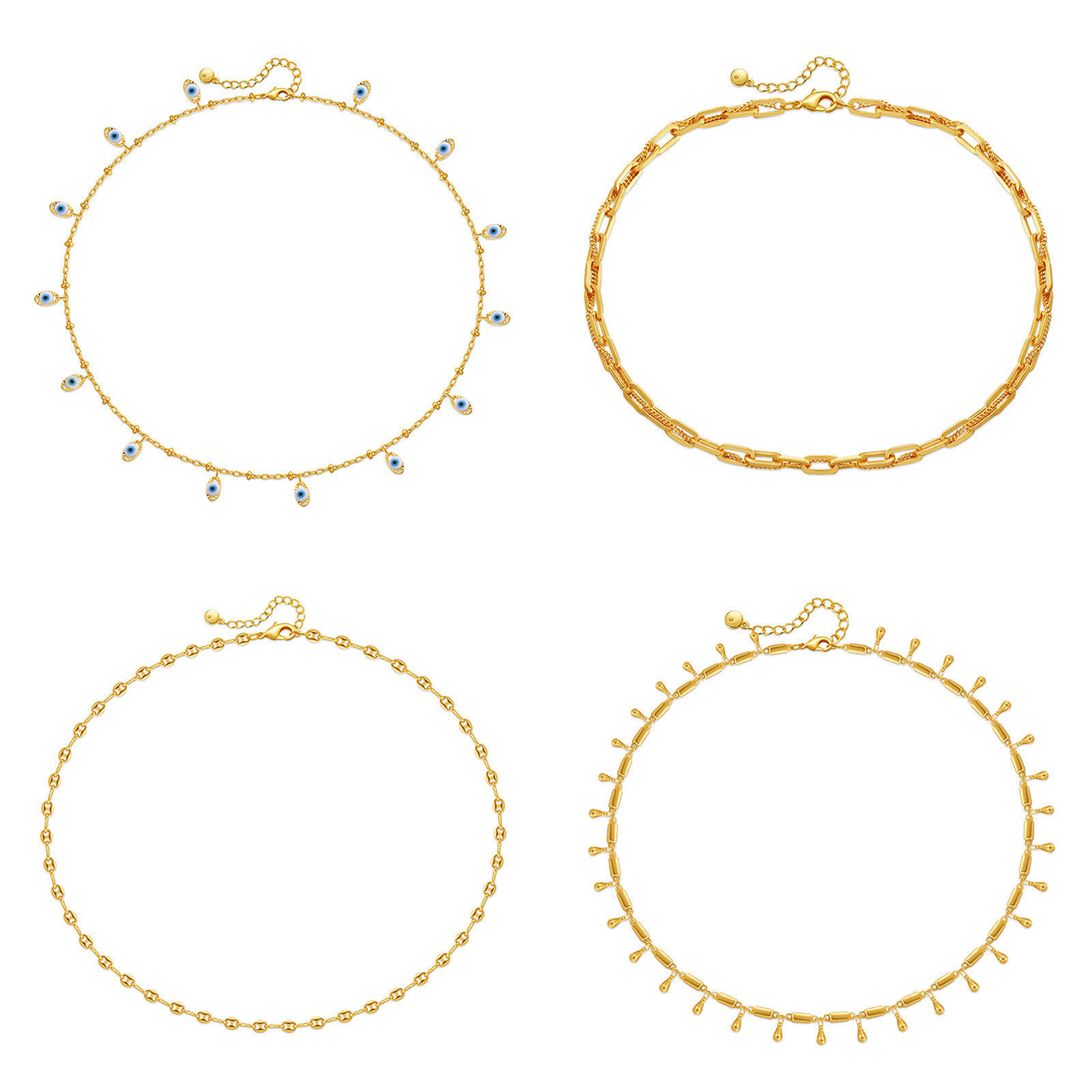 Picture of Eco-friendly Vacuum Plating Stylish Simple 18K Real Gold Plated Copper Link Chain Necklace For Women Party