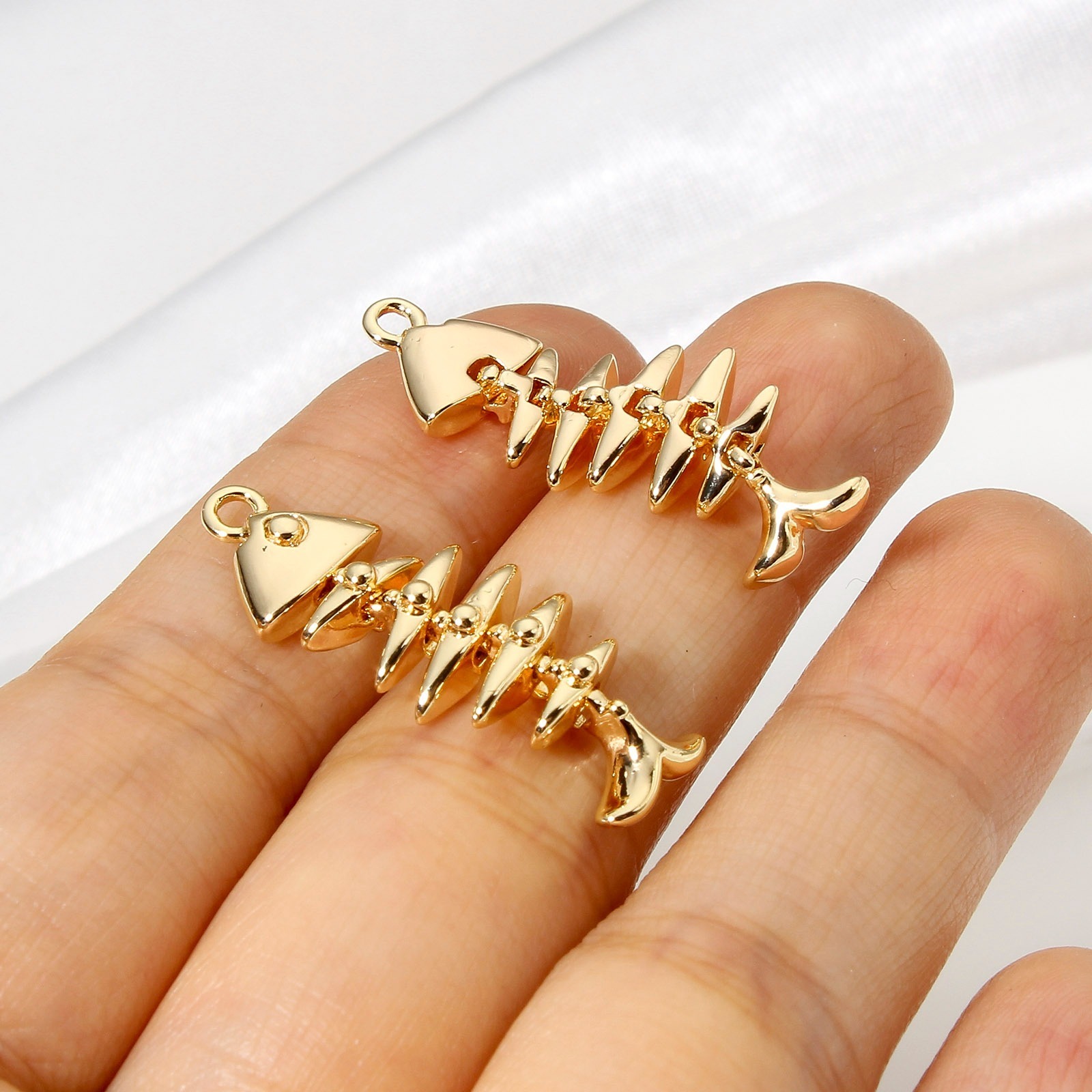 Image de 1 Pièce Connecteurs Pendentifs Breloques Bijoux d'Océan en Laiton Plaqué Or Véritable