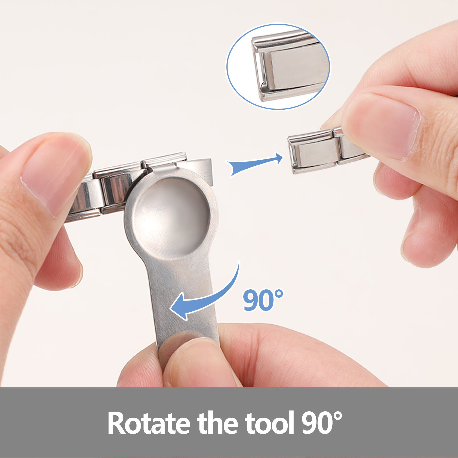 Imagen de 1 Unidad 304 Acero Inoxidable Letra Mayúscula Charm Pulsera de Eslabones Italianos para Hacer Joyas DIY Tono de Plata Rojo Esmalte Rectángulo Mensaje " A-Z " 10mm x 9mm